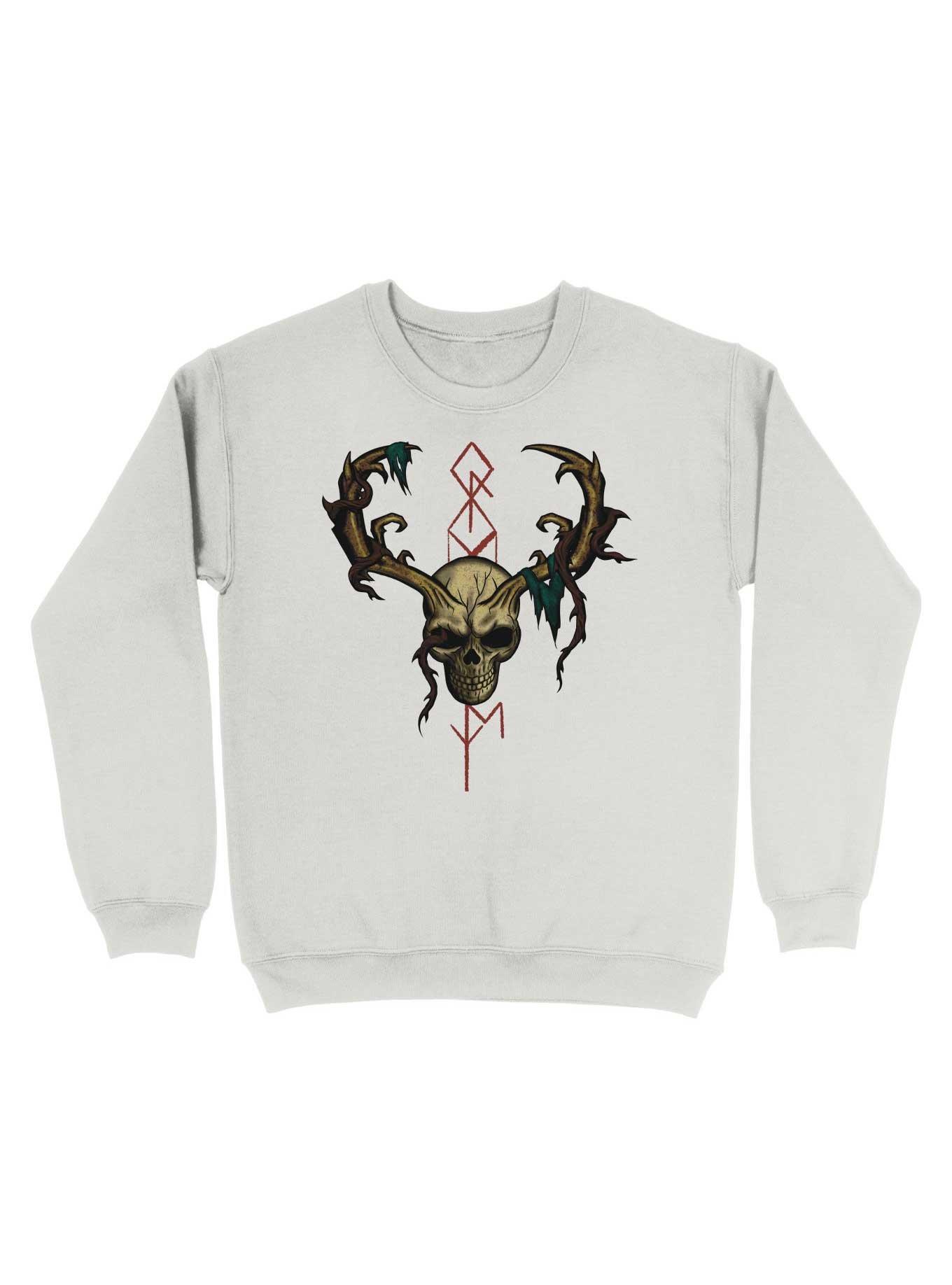 Old Bone Runes Sweatshirt, WHITE, hi-res