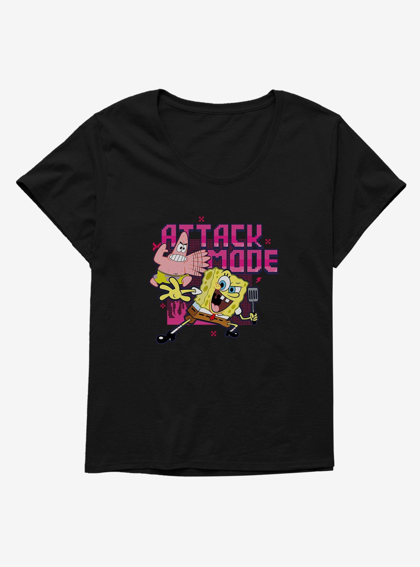 SpongeBob SquarePants Attack Mode Womens T-Shirt Plus Size, , hi-res
