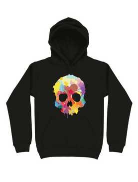 Expressive Colorful Skull Hoodie, , hi-res