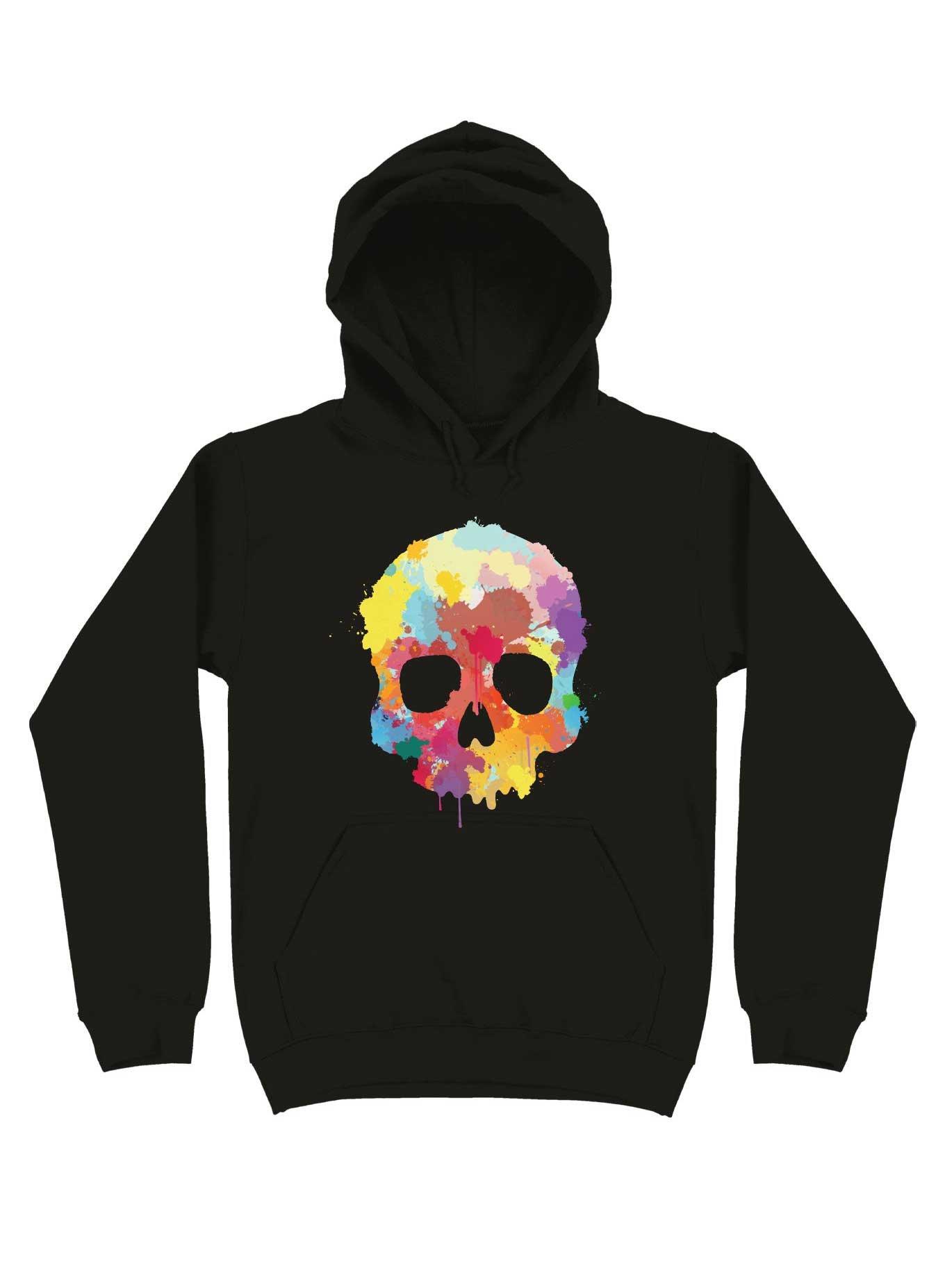 Expressive Colorful Skull Hoodie, , hi-res