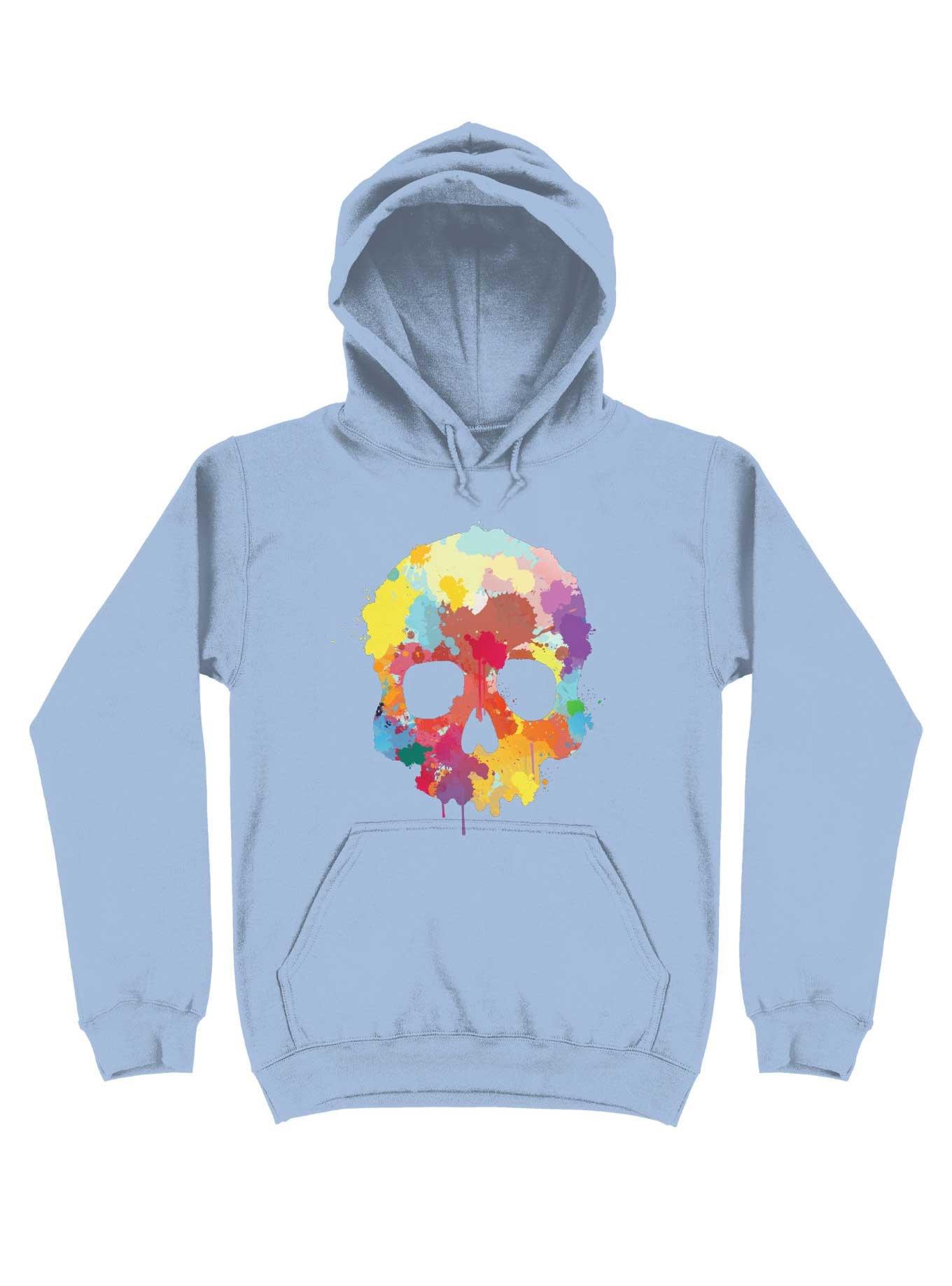 Expressive Colorful Skull Hoodie, , hi-res