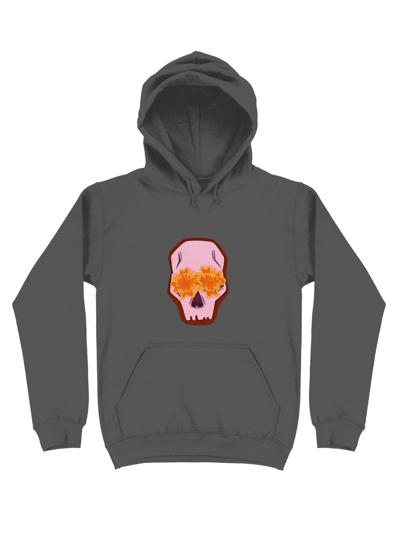 Flowers Skull Hoodie, , hi-res