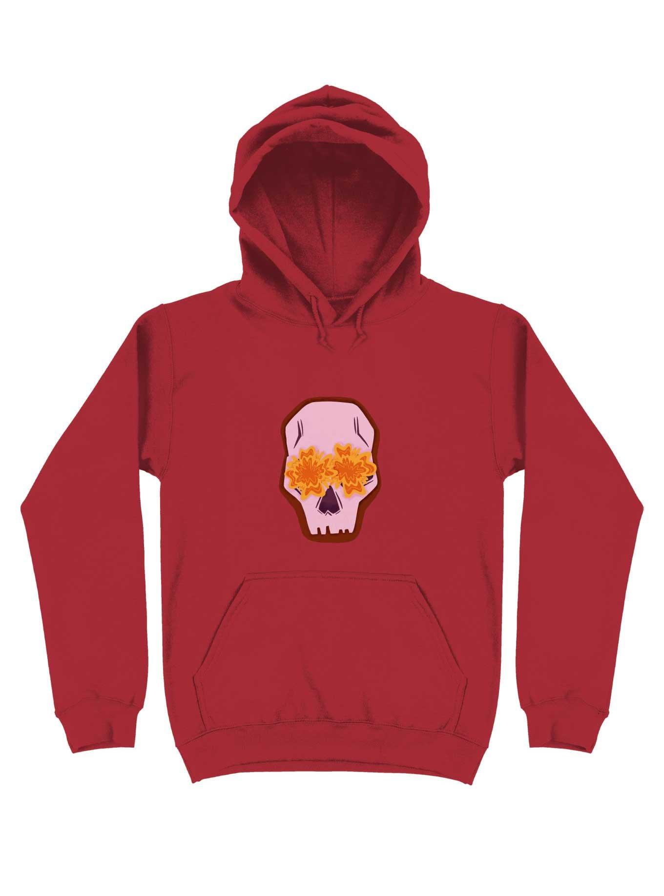 Flowers Skull Hoodie, , hi-res