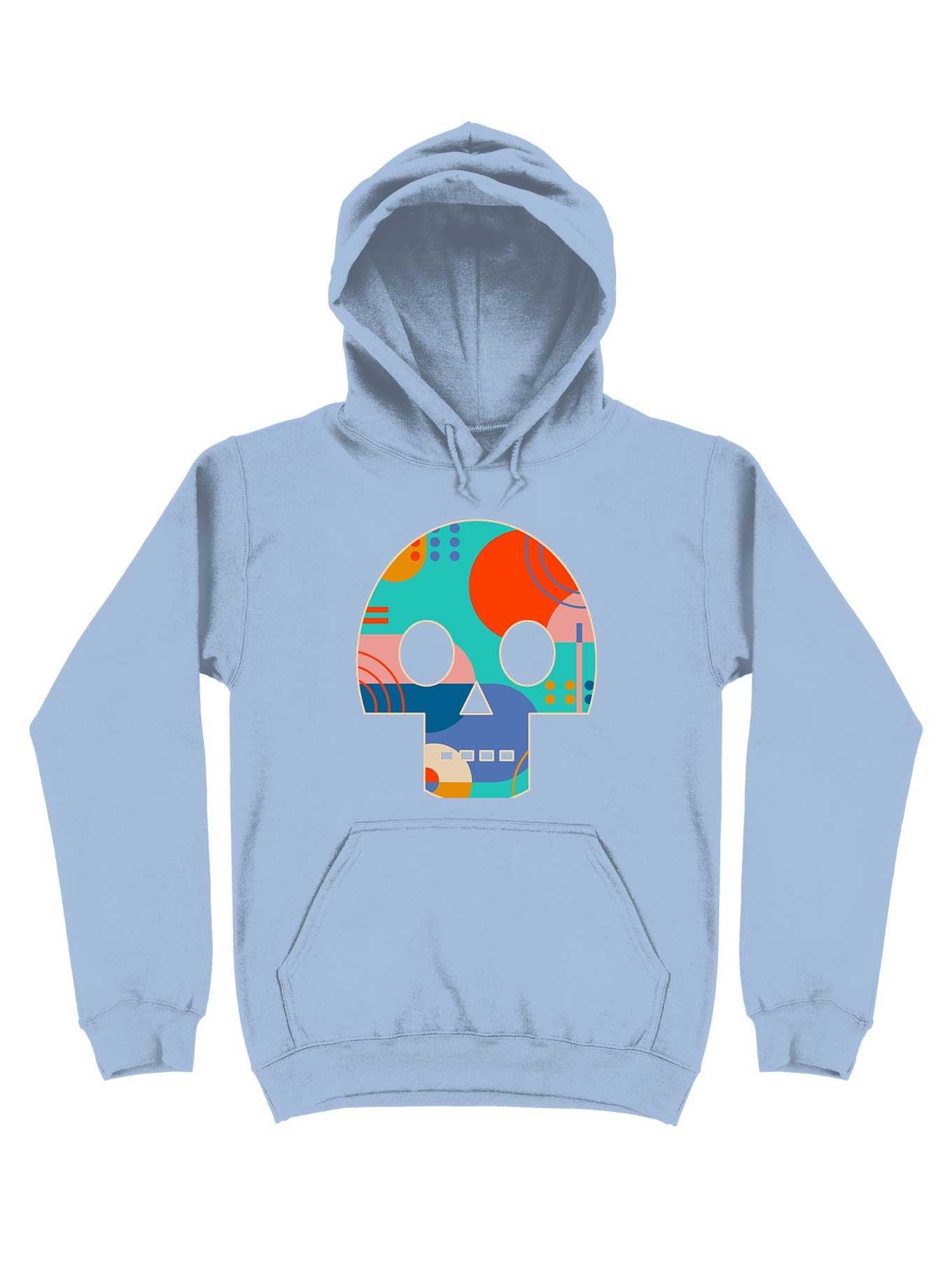 Geometric Abstract Memphis Skull Hoodie, , hi-res