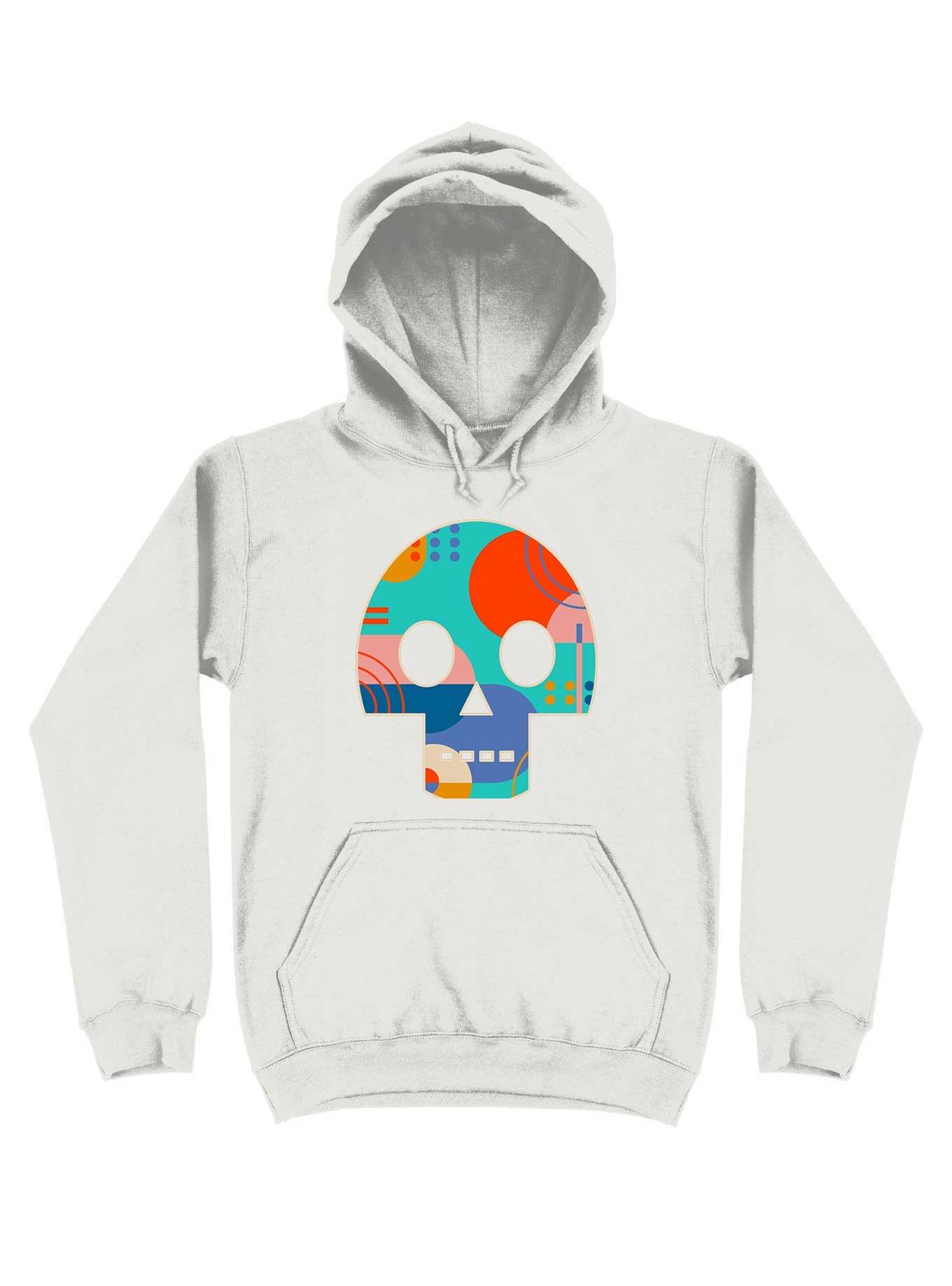 Geometric Abstract Memphis Skull Hoodie, , hi-res