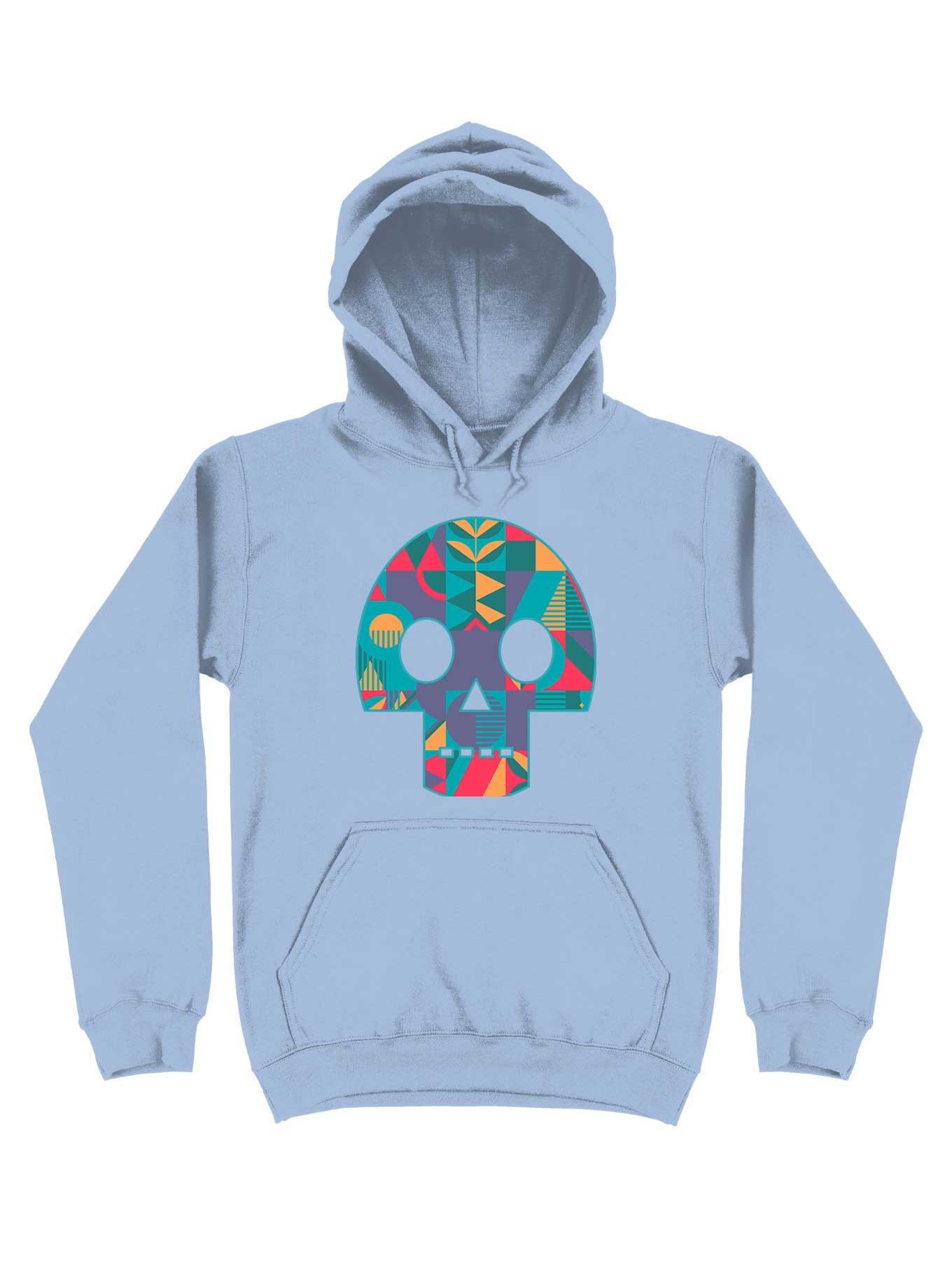 Geometric Abstract Skull Hoodie, , hi-res