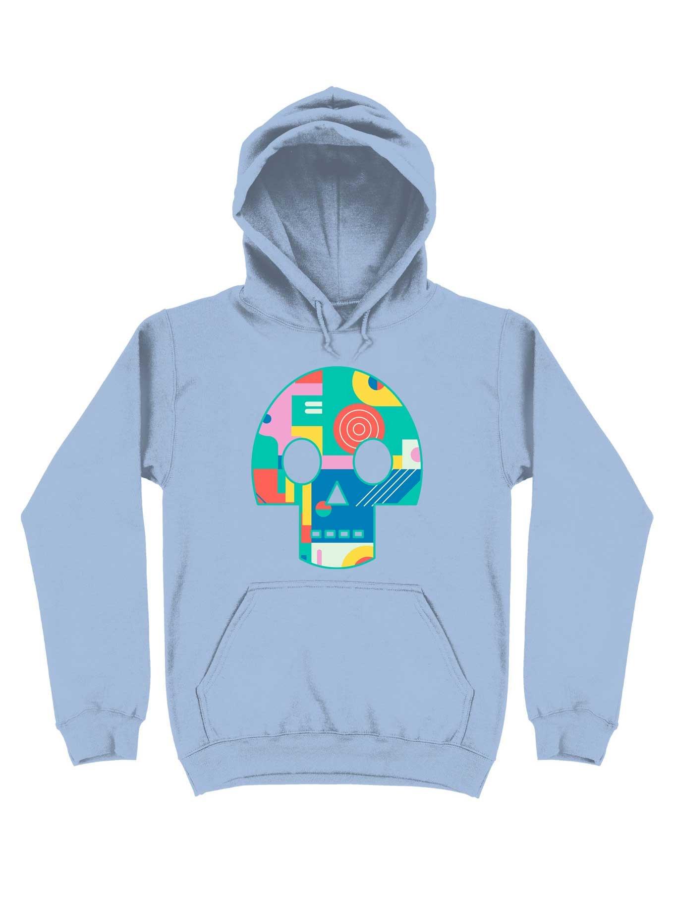Geometric Memphis Skull Hoodie, , hi-res