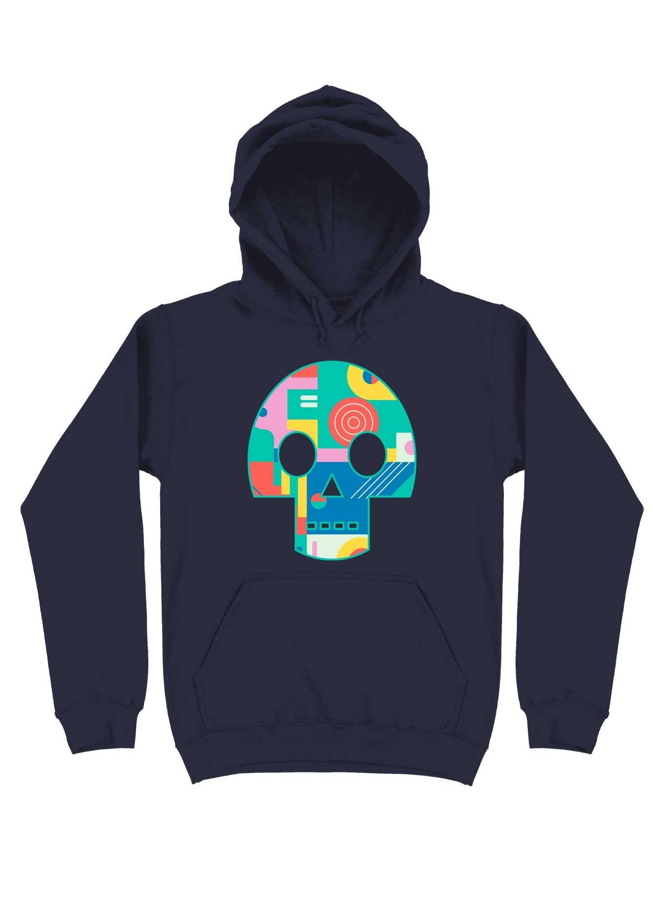 Geometric Memphis Skull Hoodie, , hi-res