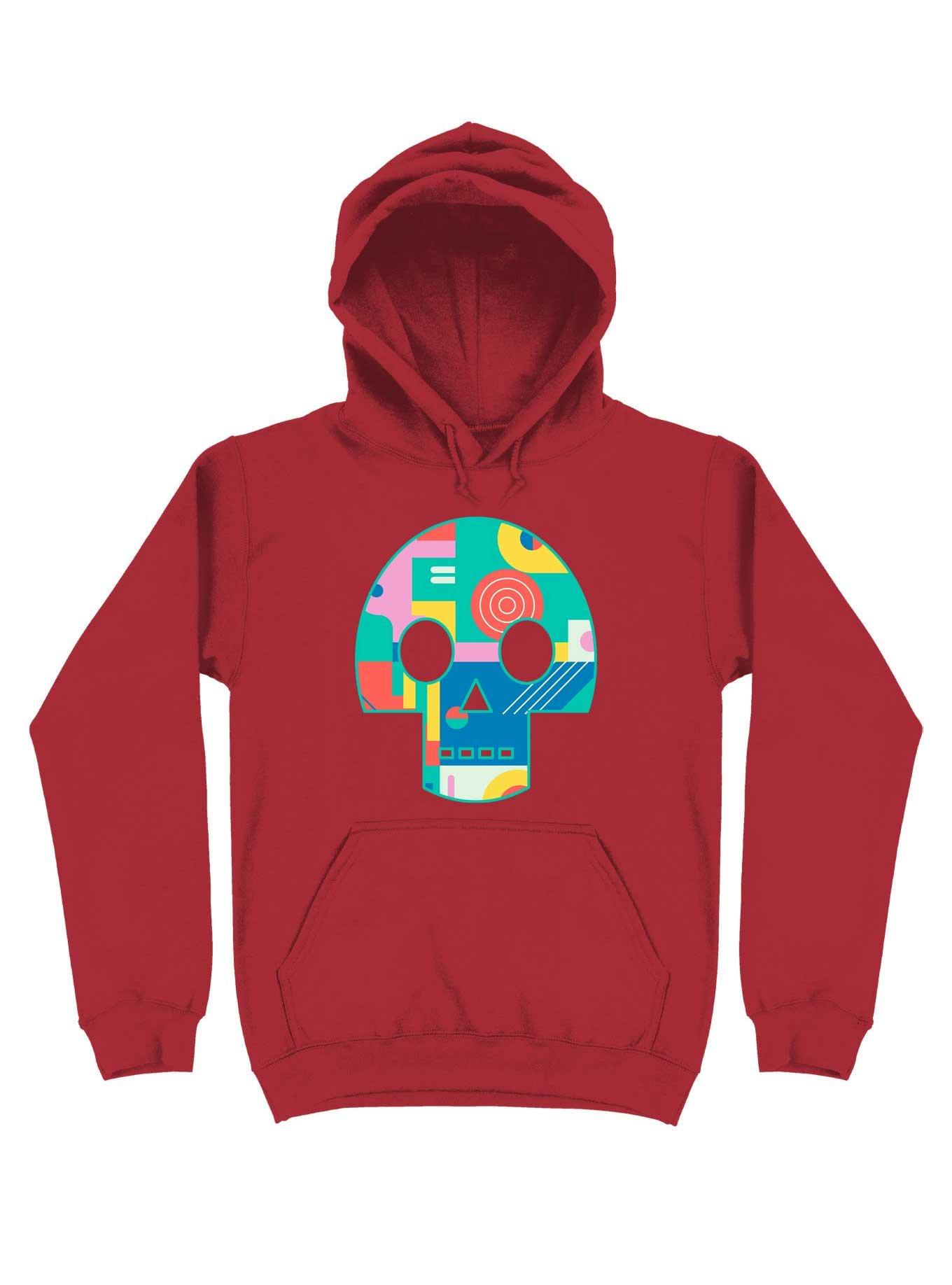 Geometric Memphis Skull Hoodie, , hi-res