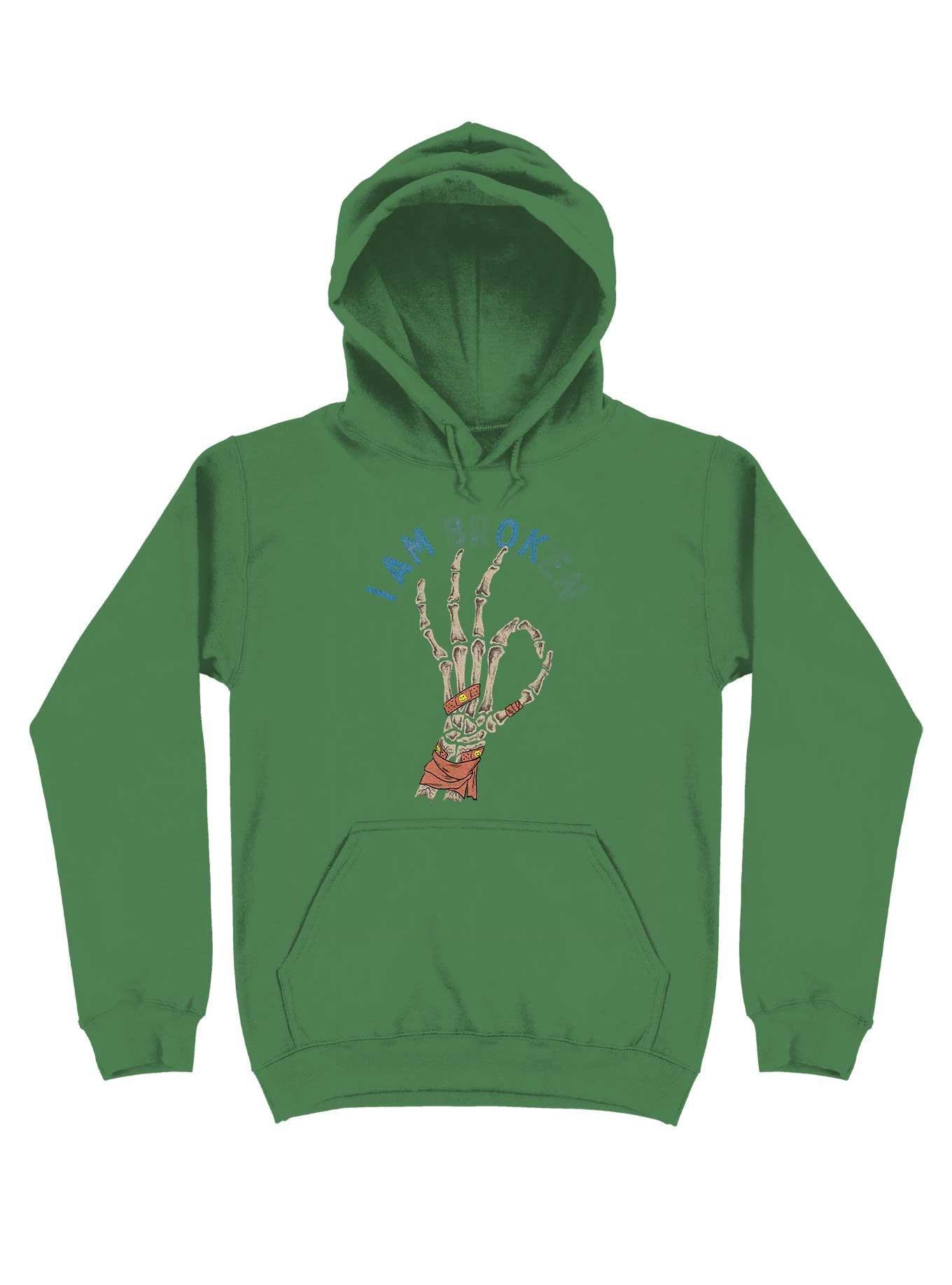 I Am Br(Ok)En Hoodie, IRISH GREEN, hi-res