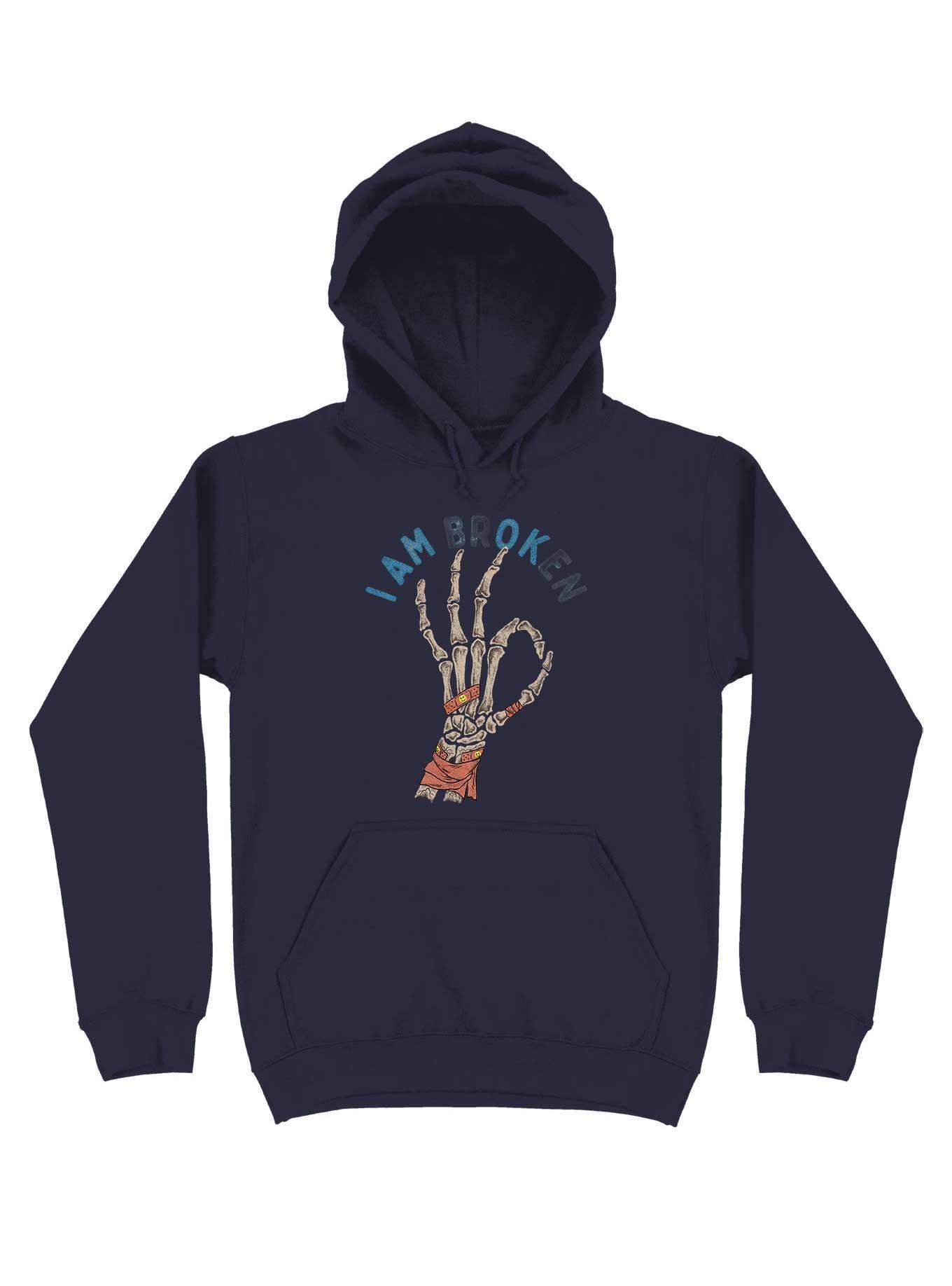 I Am Br(Ok)En Hoodie, NAVY, hi-res