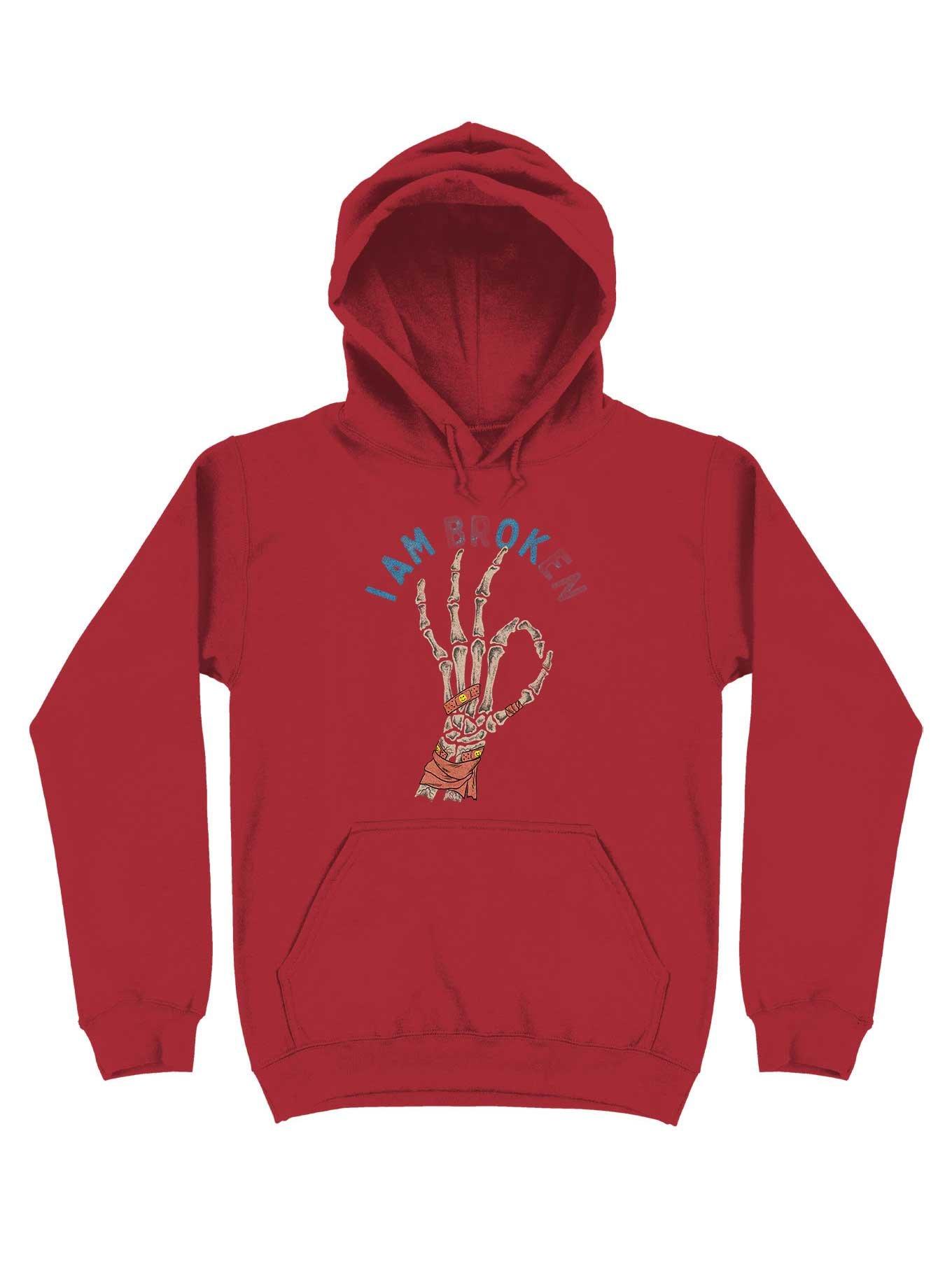I Am Br(Ok)En Hoodie, RED, hi-res