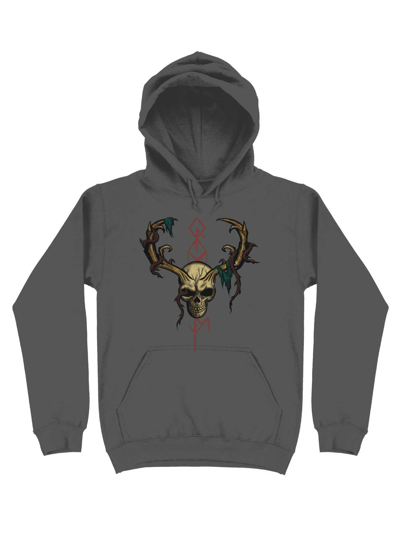 Old Bone Runes Hoodie, CHARCOAL, hi-res