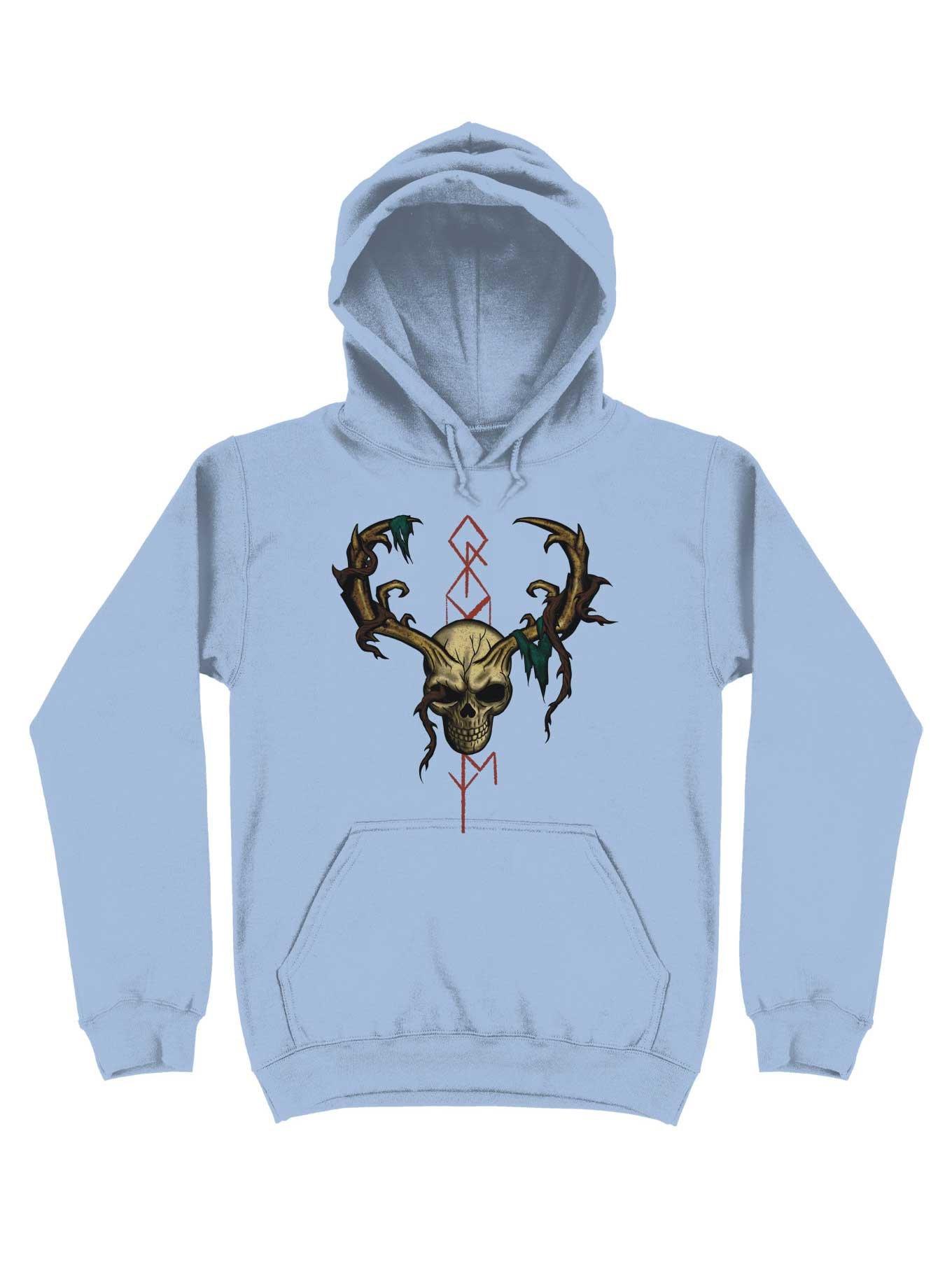 Old Bone Runes Hoodie, LIGHT BLUE, hi-res