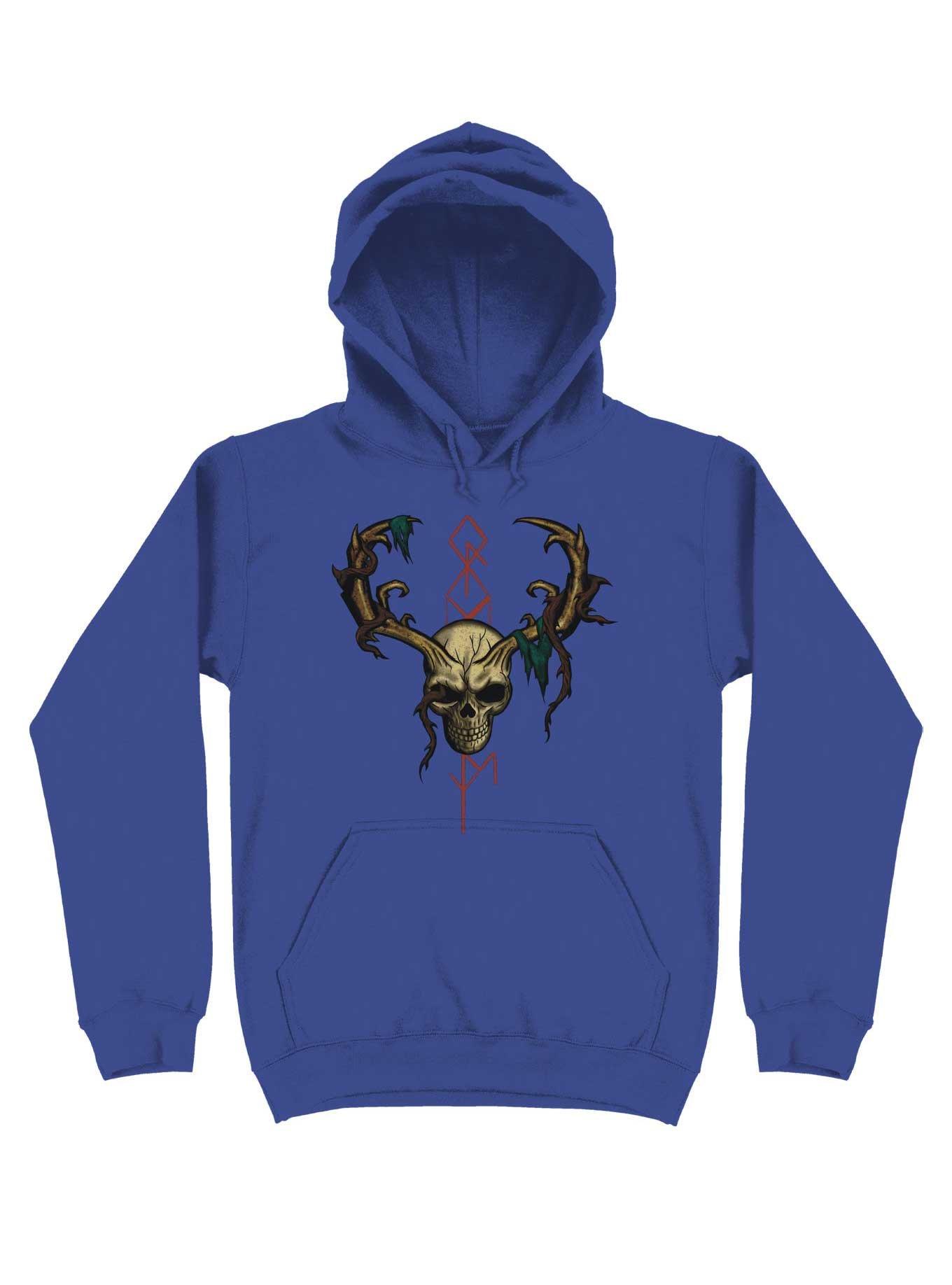 Old Bone Runes Hoodie, ROYAL, hi-res