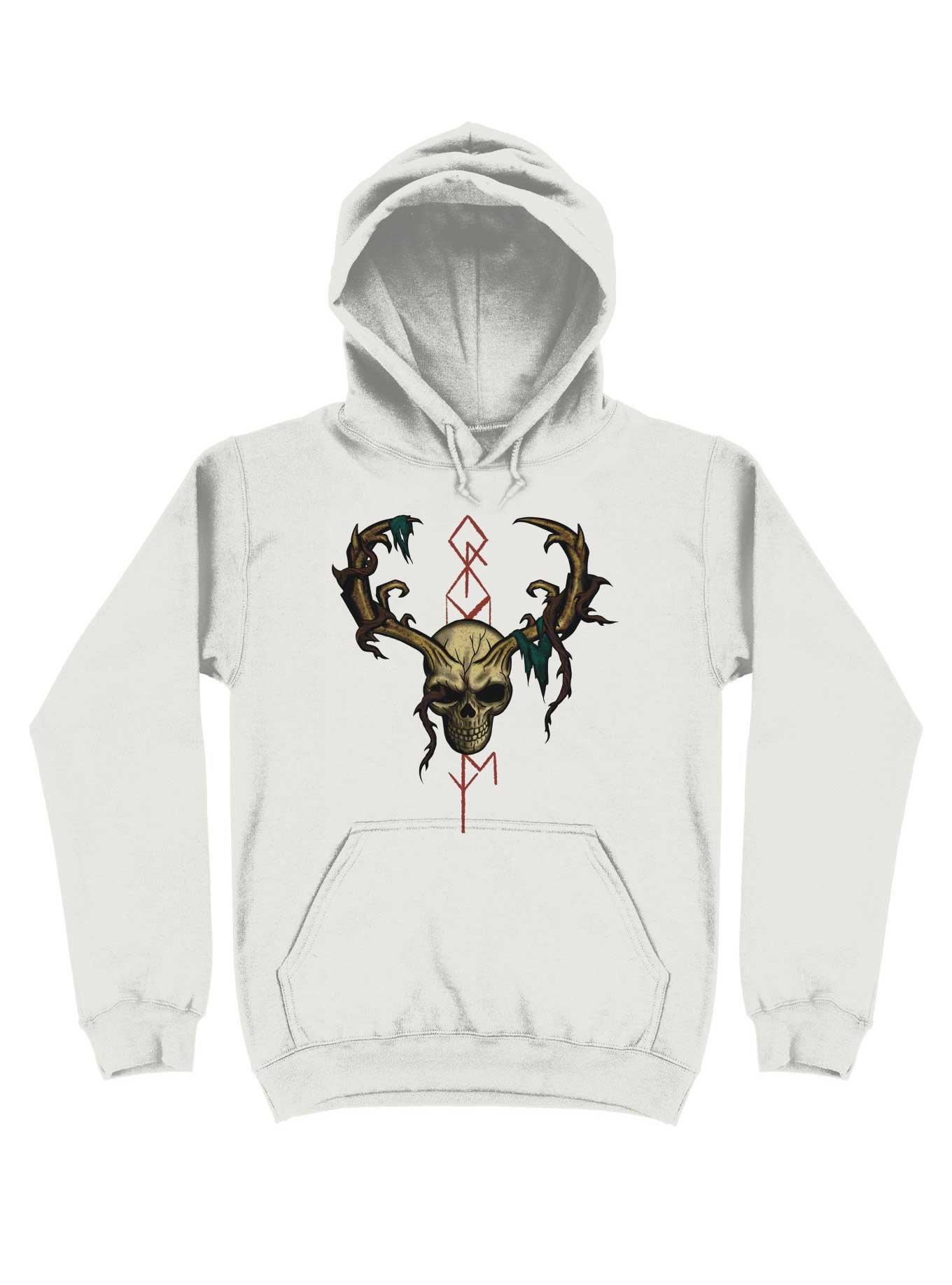 Old Bone Runes Hoodie, WHITE, hi-res