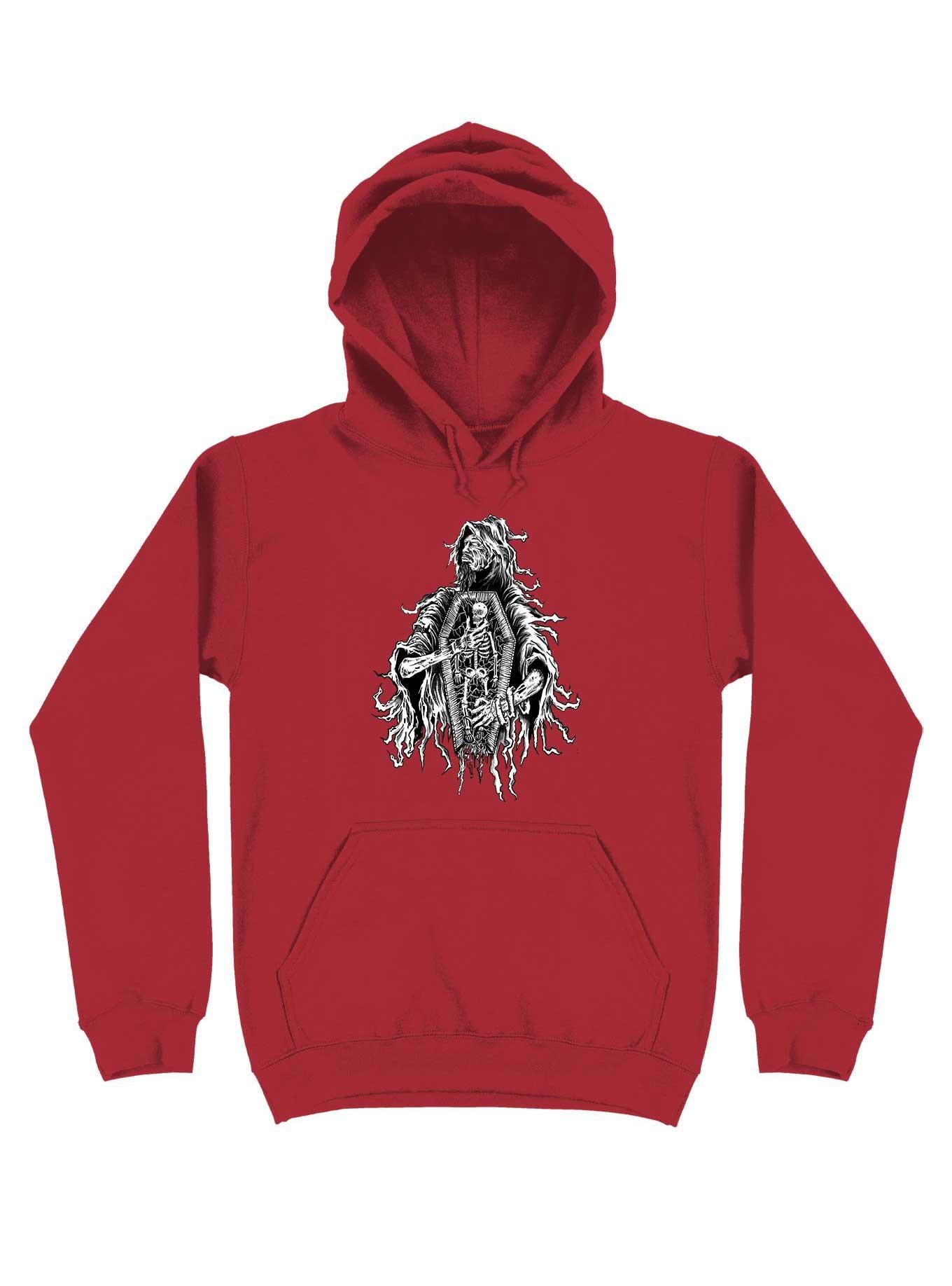 Side By Side Hoodie, RED, hi-res