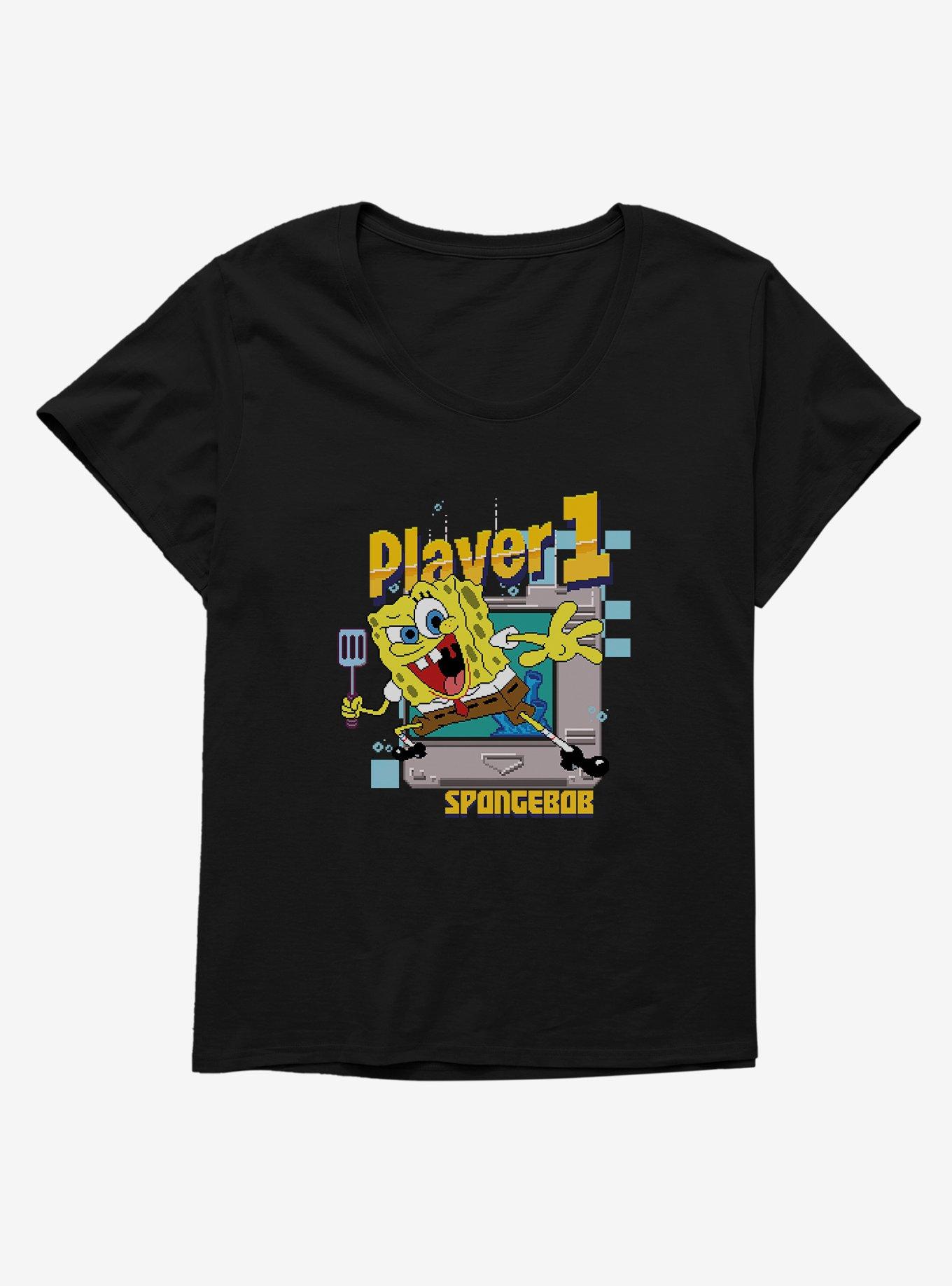 SpongeBob SquarePants Player 1 SpongeBob Womens T-Shirt Plus Size, , hi-res