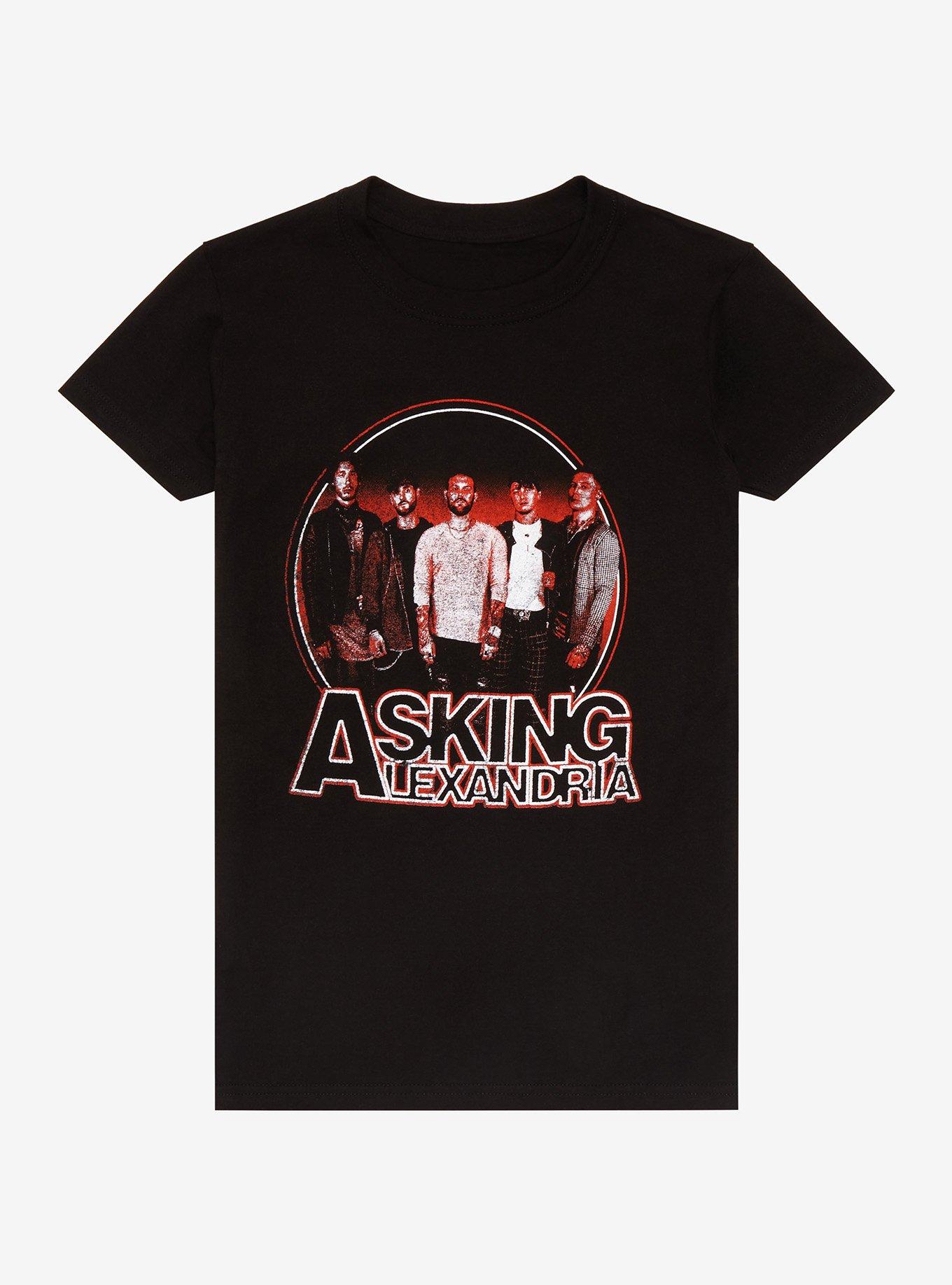 Asking Alexandria Group Girls T-Shirt, BLACK, hi-res