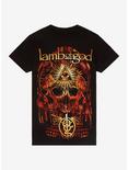 Lamb Of God Skull Stained Glass Boyfriend Fit Girls T-Shirt, BLACK, hi-res