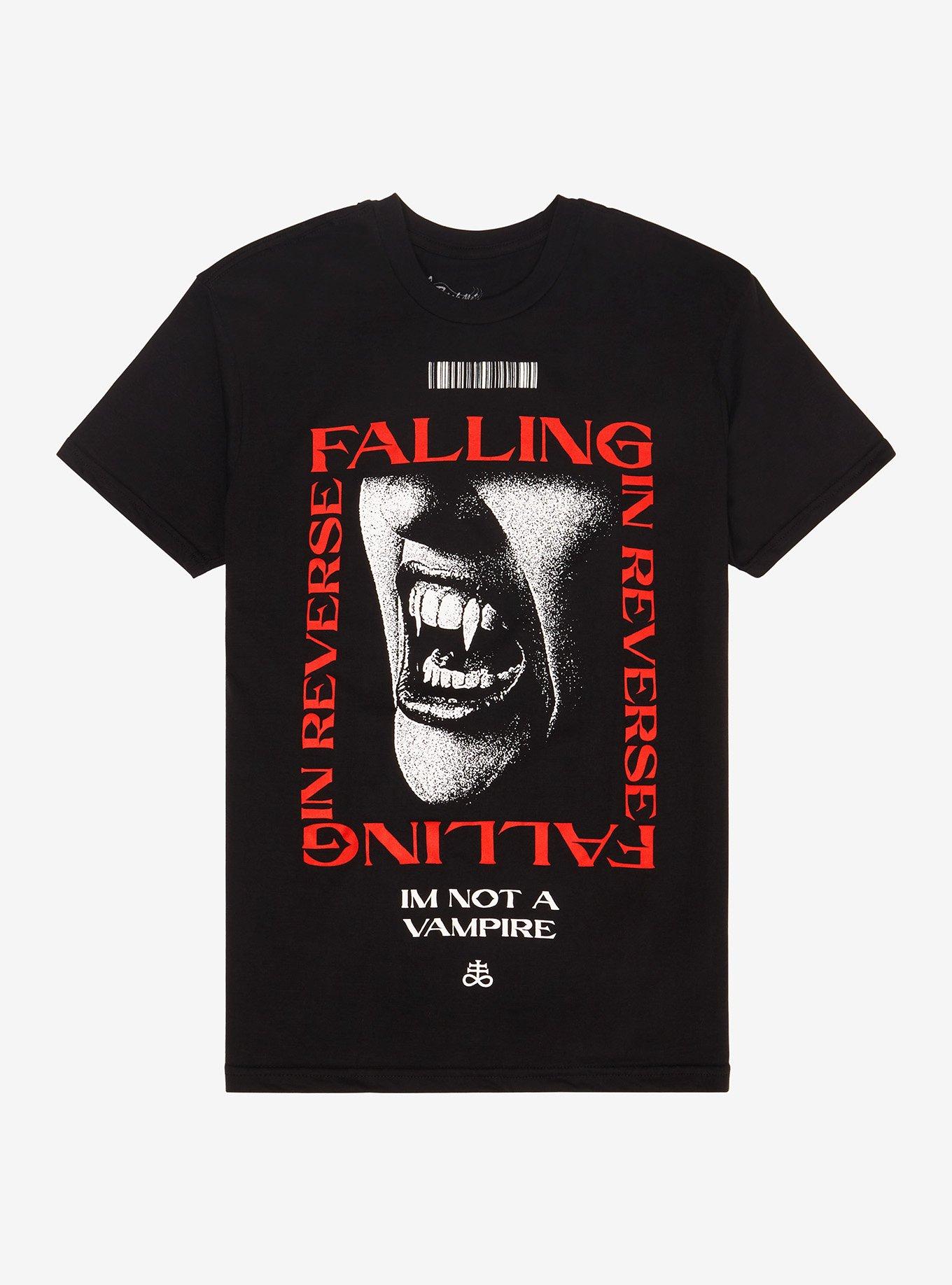 Falling In Reverse Vampire Boyfriend Fit Girls T-Shirt, BLACK, hi-res