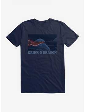 Rick And Morty Drink And Dragon T-Shirt, MIDNIGHT NAVY, hi-res