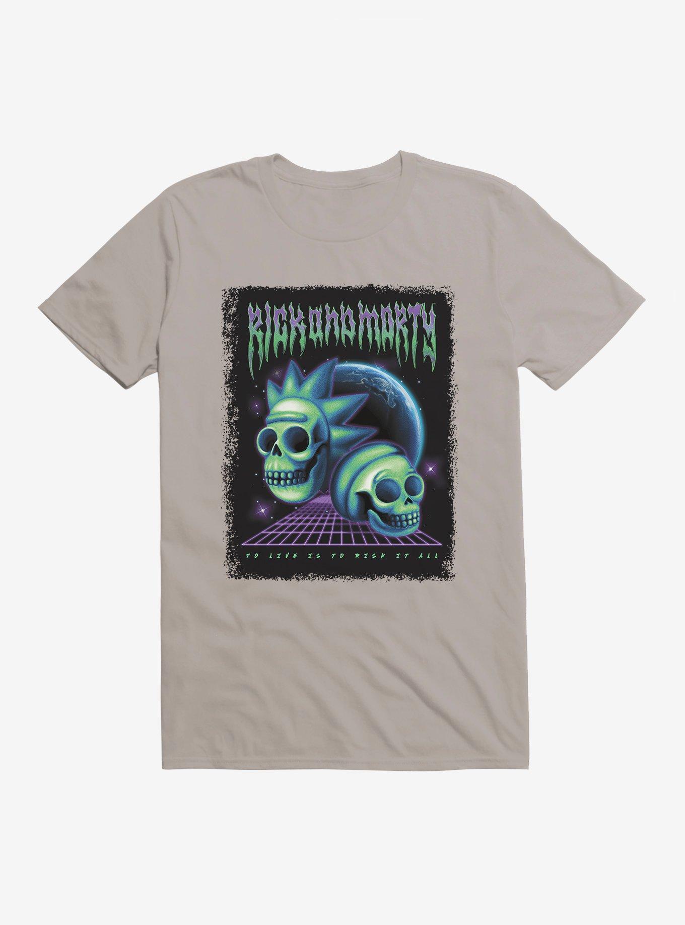 Rick And Morty Skulls Planet T-Shirt, LIGHT GREY, hi-res