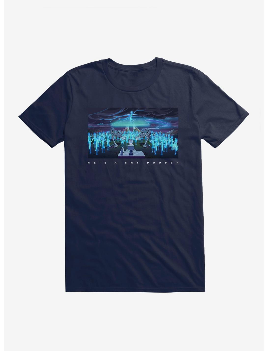 Rick And Morty Toilet Audience T-Shirt, MIDNIGHT NAVY, hi-res