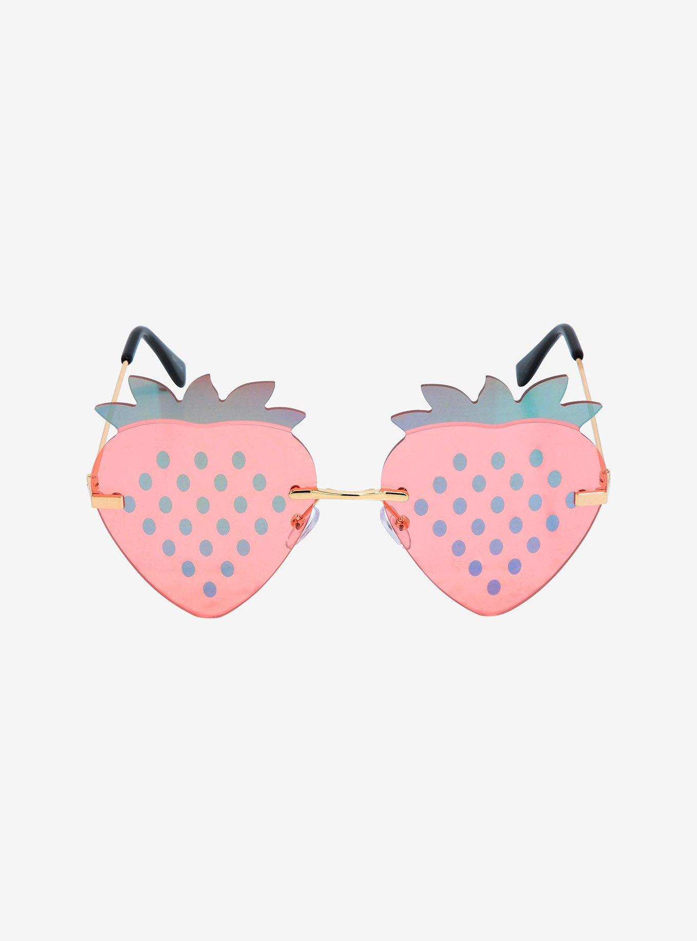 Kawaii Heart Sunglasses One-of-a-kind Glasses Strawberry