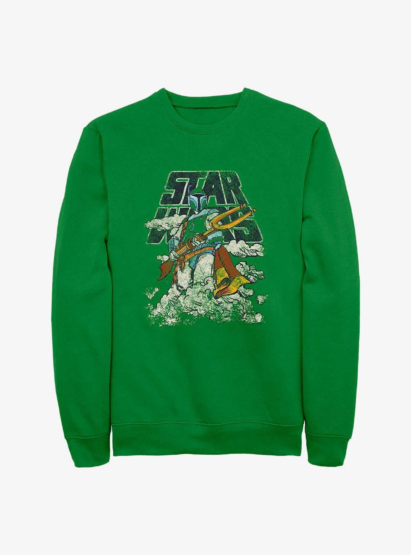 Star Wars Cloudy With A Fett Sweatshirt, KELLY, hi-res