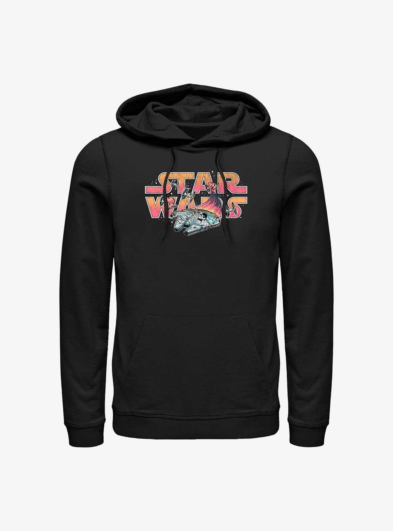 Star Wars Falcon Chase Logo Hoodie, BLACK, hi-res