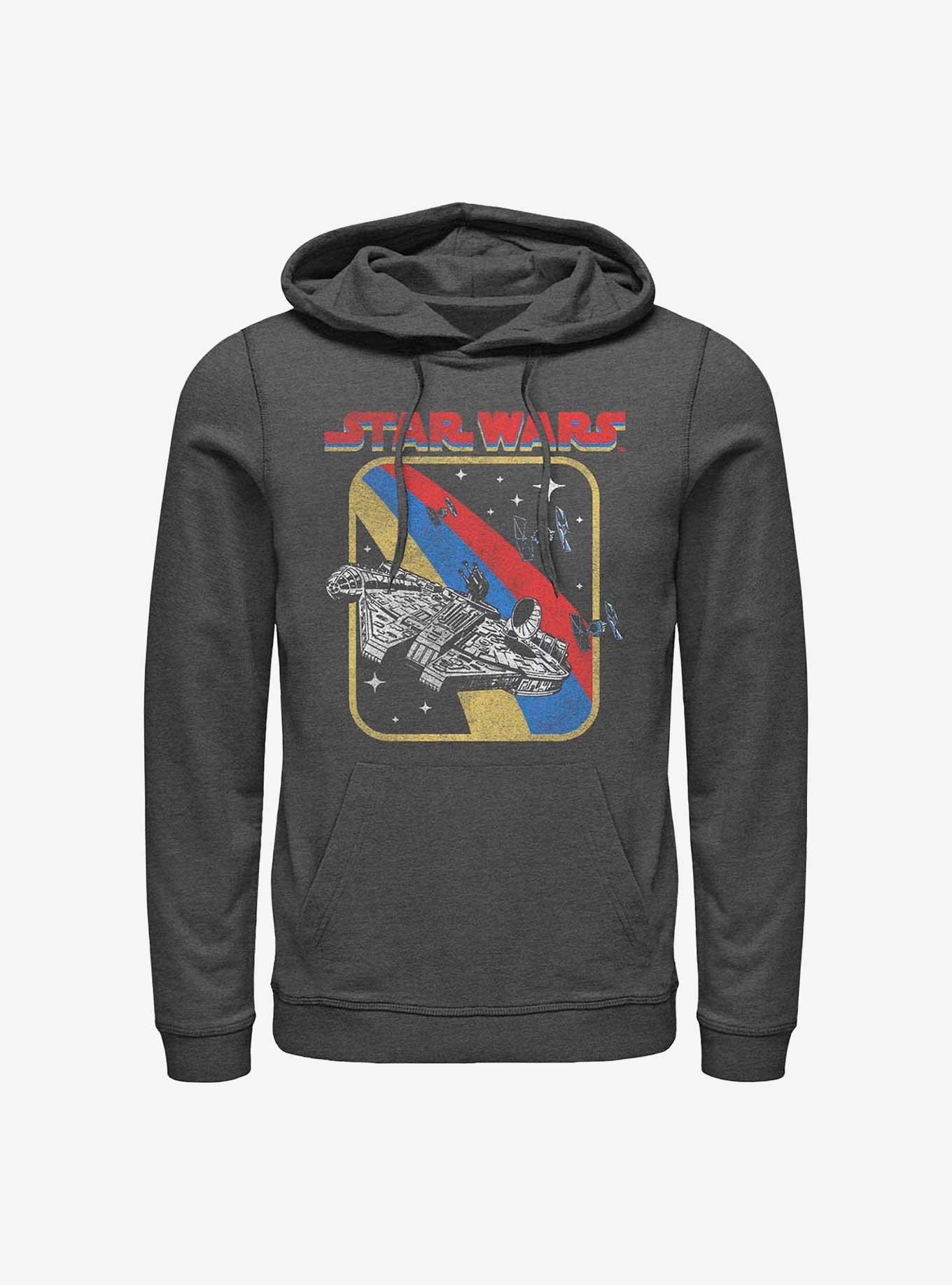 Star Wars Retro Falcon Hoodie, CHAR HTR, hi-res