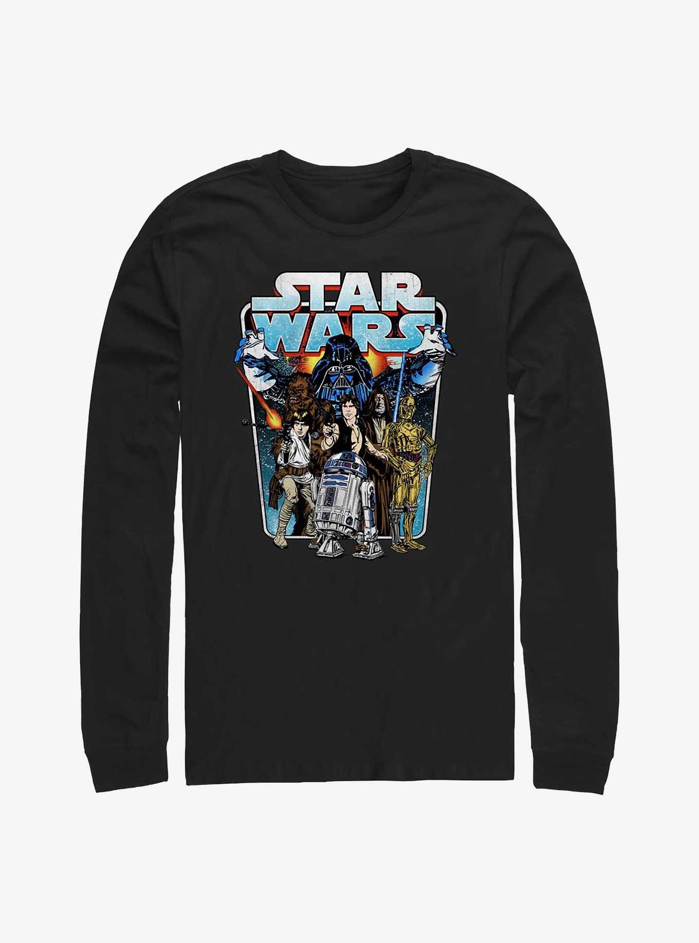 Star Wars Classic Battle Long Sleeve T-Shirt, BLACK, hi-res