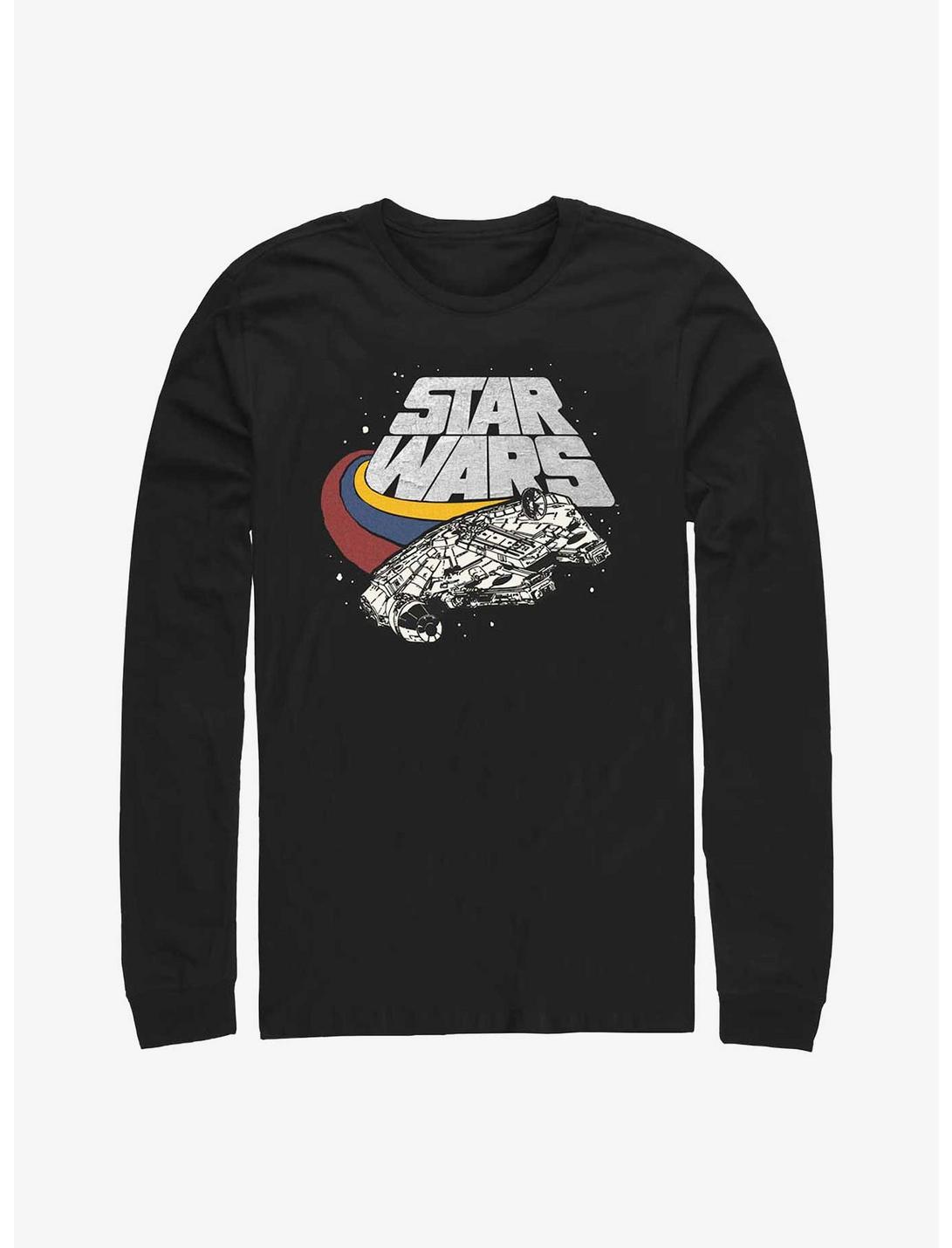 Star Wars Fly Falcon Fly Long Sleeve T-Shirt, BLACK, hi-res