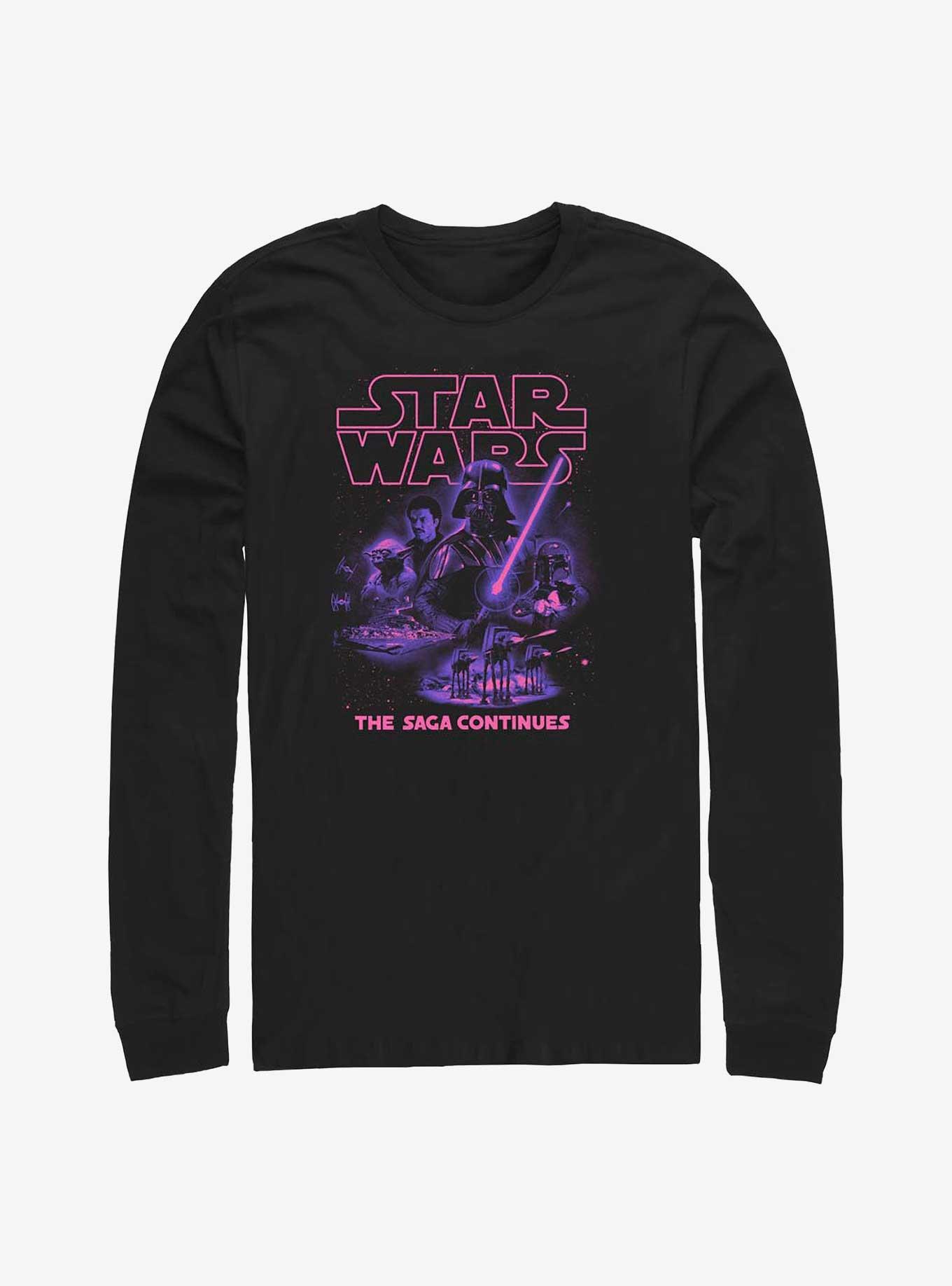 Star Wars Saga Continues Long Sleeve T-Shirt, BLACK, hi-res