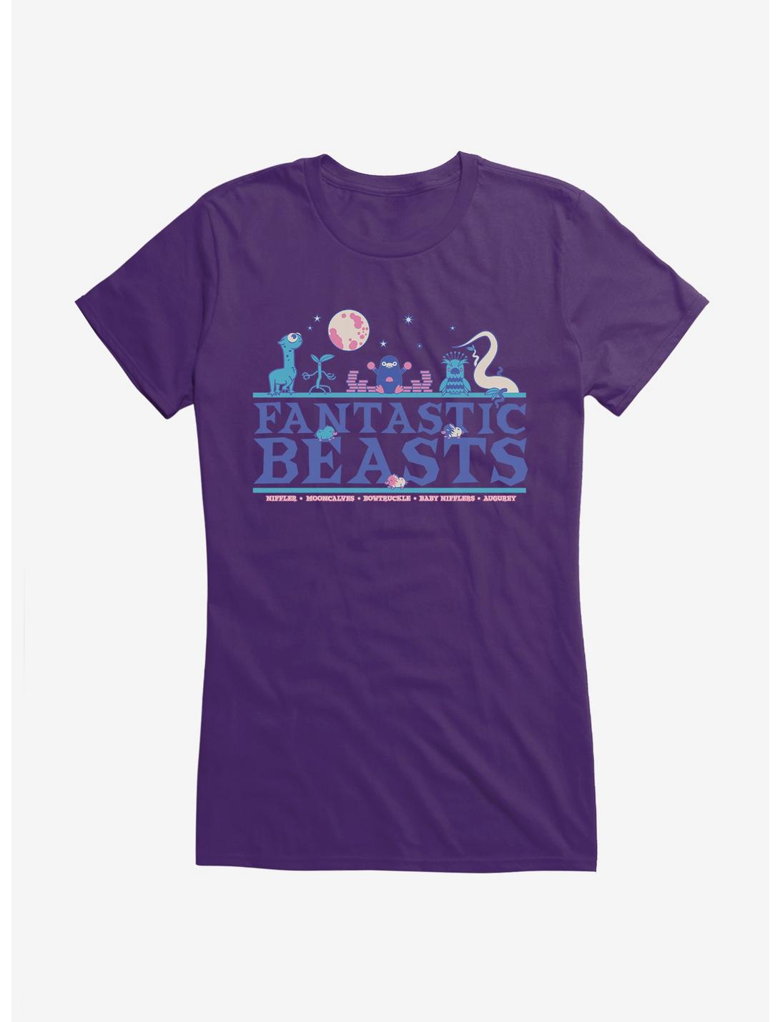 Fantastic Beasts Moon Beasts Girls T-Shirt, PURPLE, hi-res