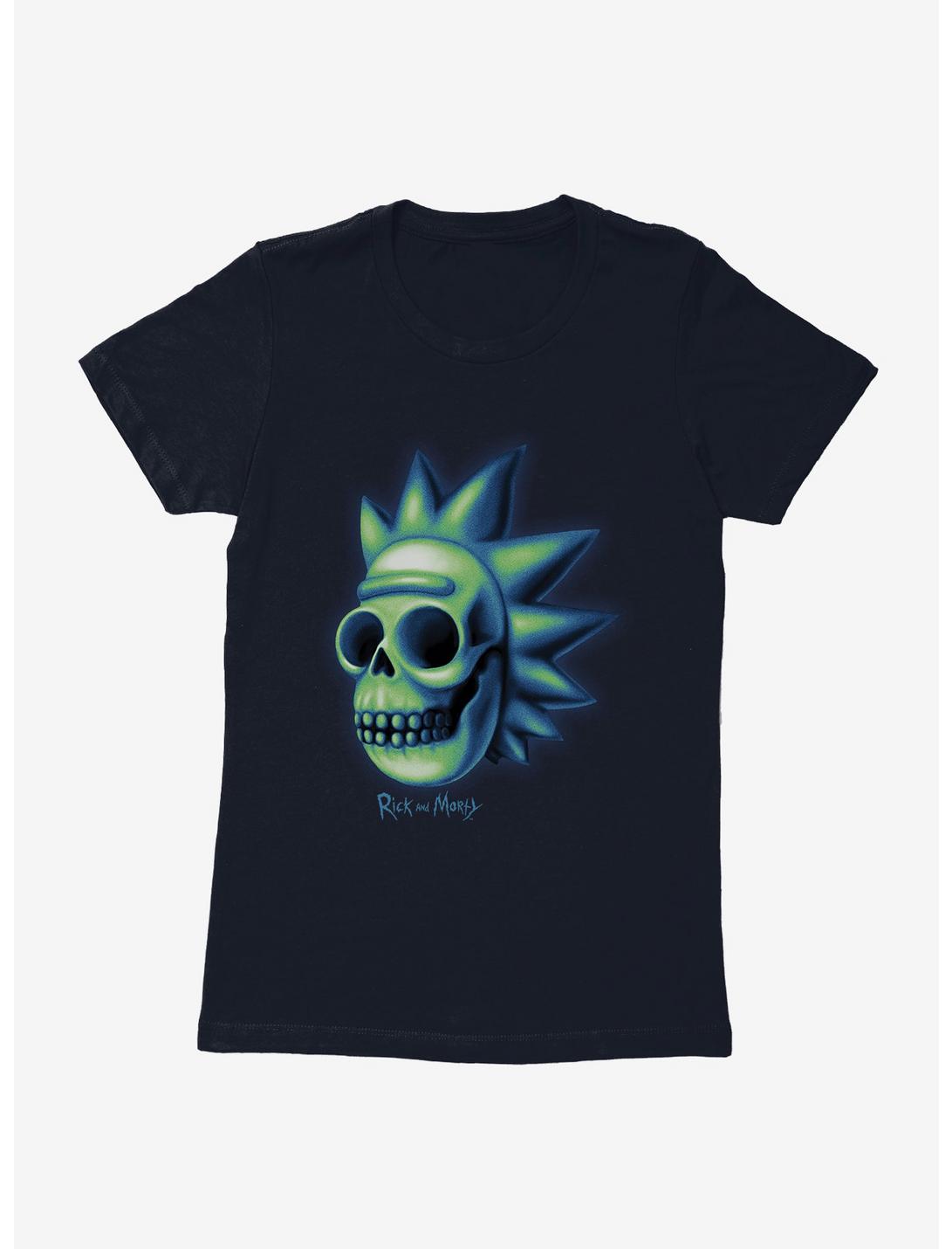 Rick And Morty Skull Rick Womens T-Shirt, MIDNIGHT NAVY, hi-res