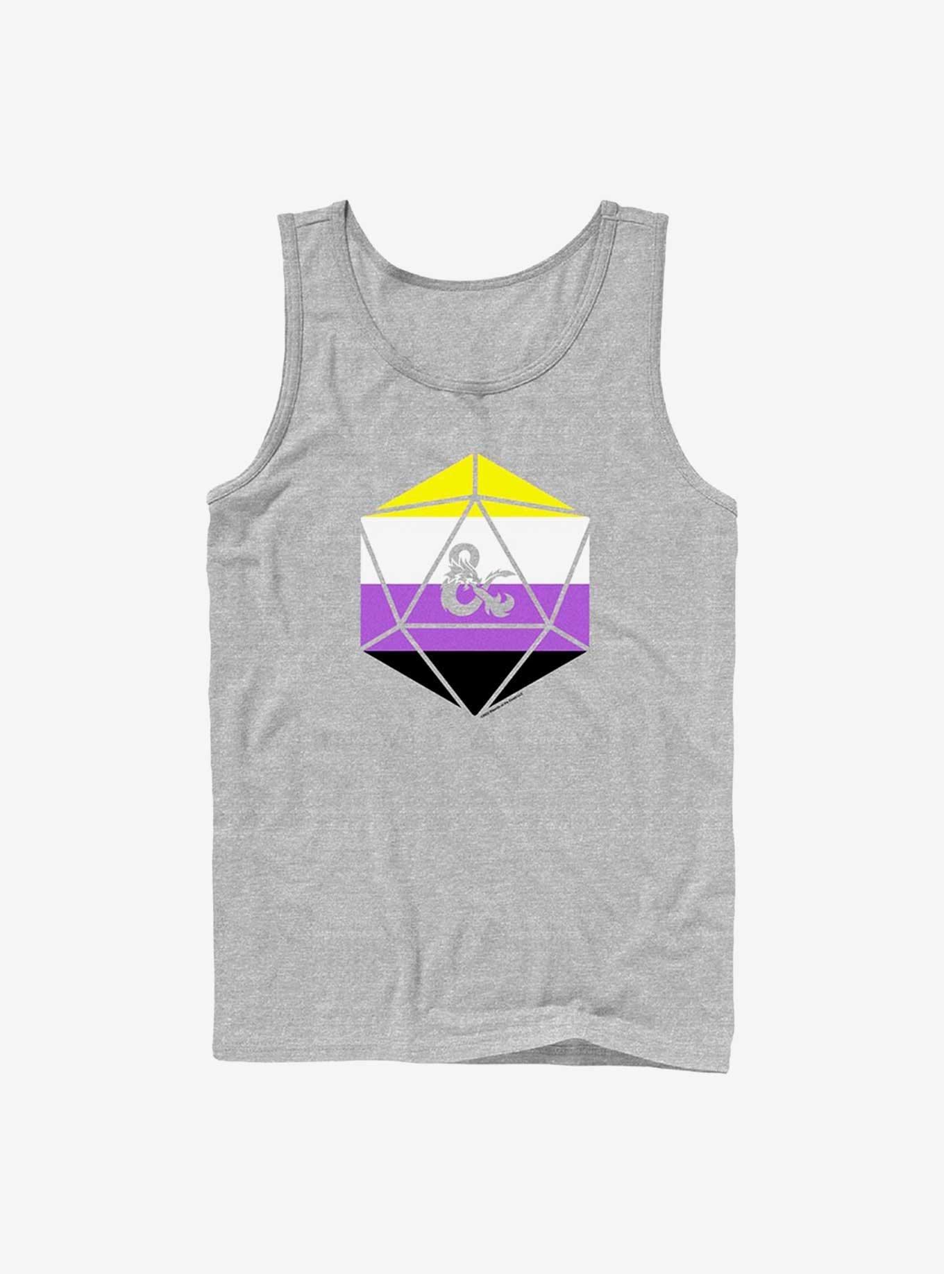 Dungeons & Dragons Non-Binary Pride Dice Pride Tank, ATH HTR, hi-res