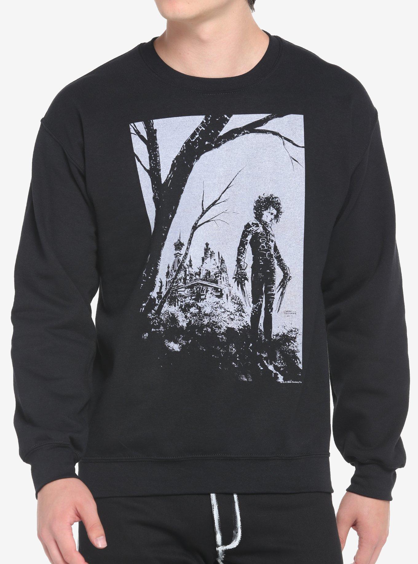 Edward Scissorhands Portrait Sweatshirt, BLACK, hi-res
