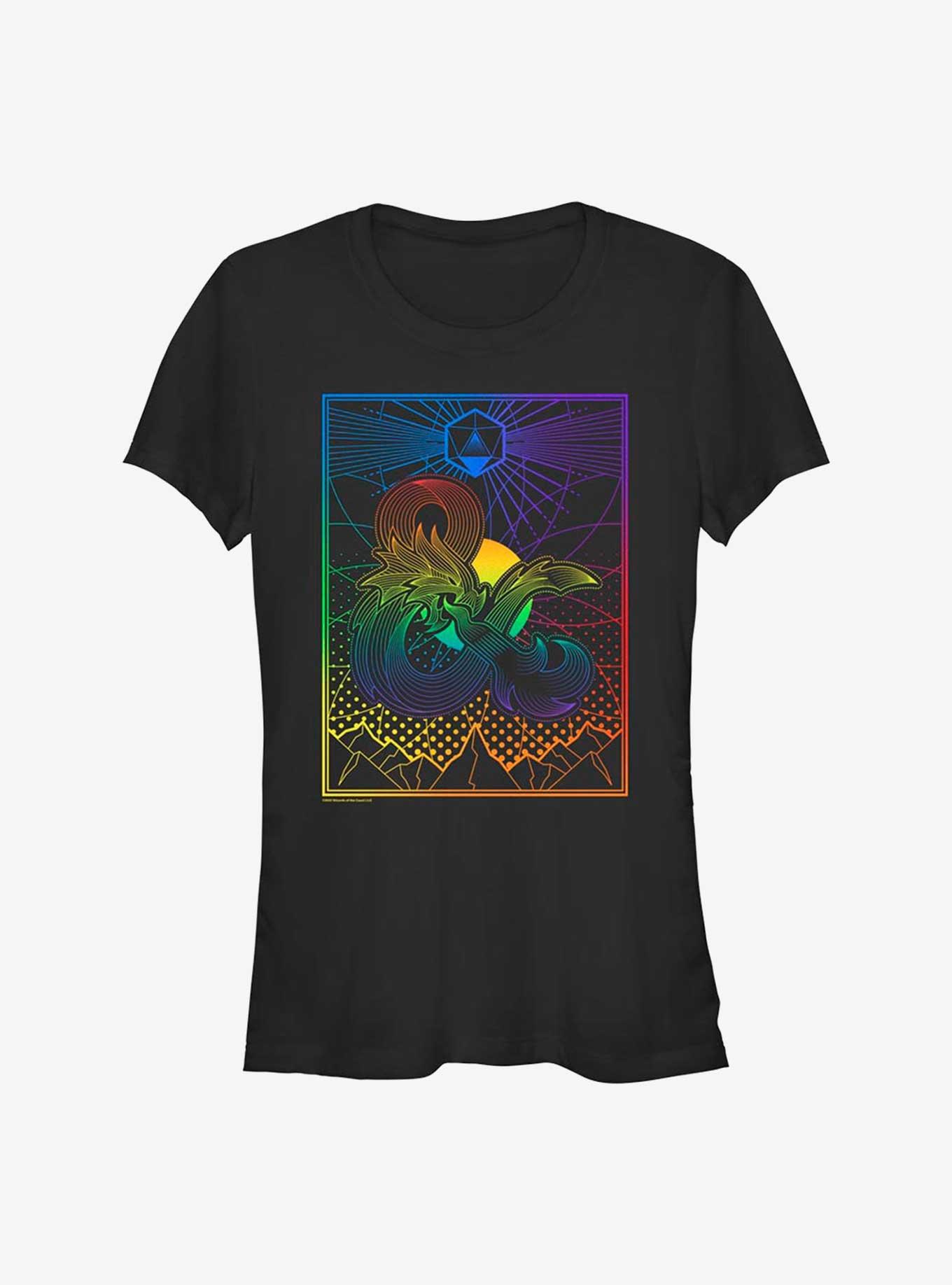 Dungeons & Dragons Dice Gradient Landscape Pride T-Shirt, , hi-res