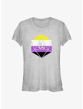 Dungeons & Dragons Non-Binary Pride Dice Pride T-Shirt, ATH HTR, hi-res
