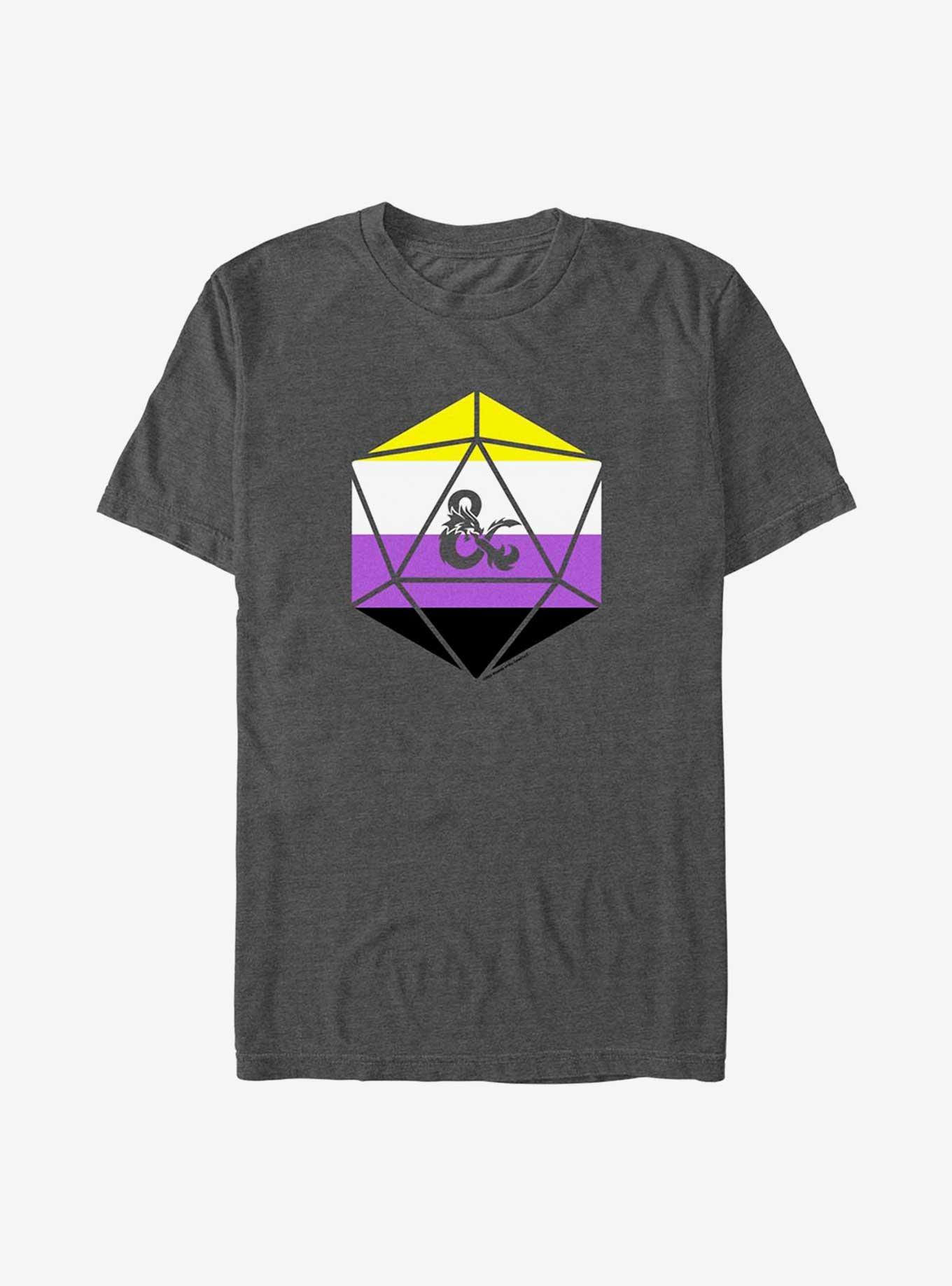 Dungeons & Dragons Non-Binary Pride Dice Pride T-Shirt