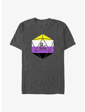 Dungeons & Dragons Non-Binary Pride Dice Pride T-Shirt, CHAR HTR, hi-res