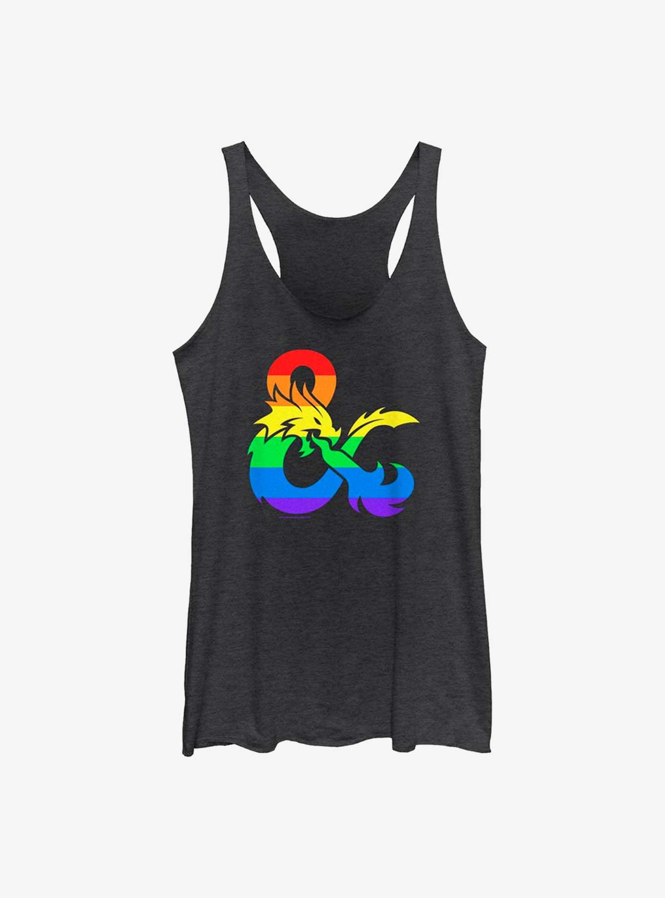 Dungeons & Dragons Pride Flag Logo Pride Tank, , hi-res