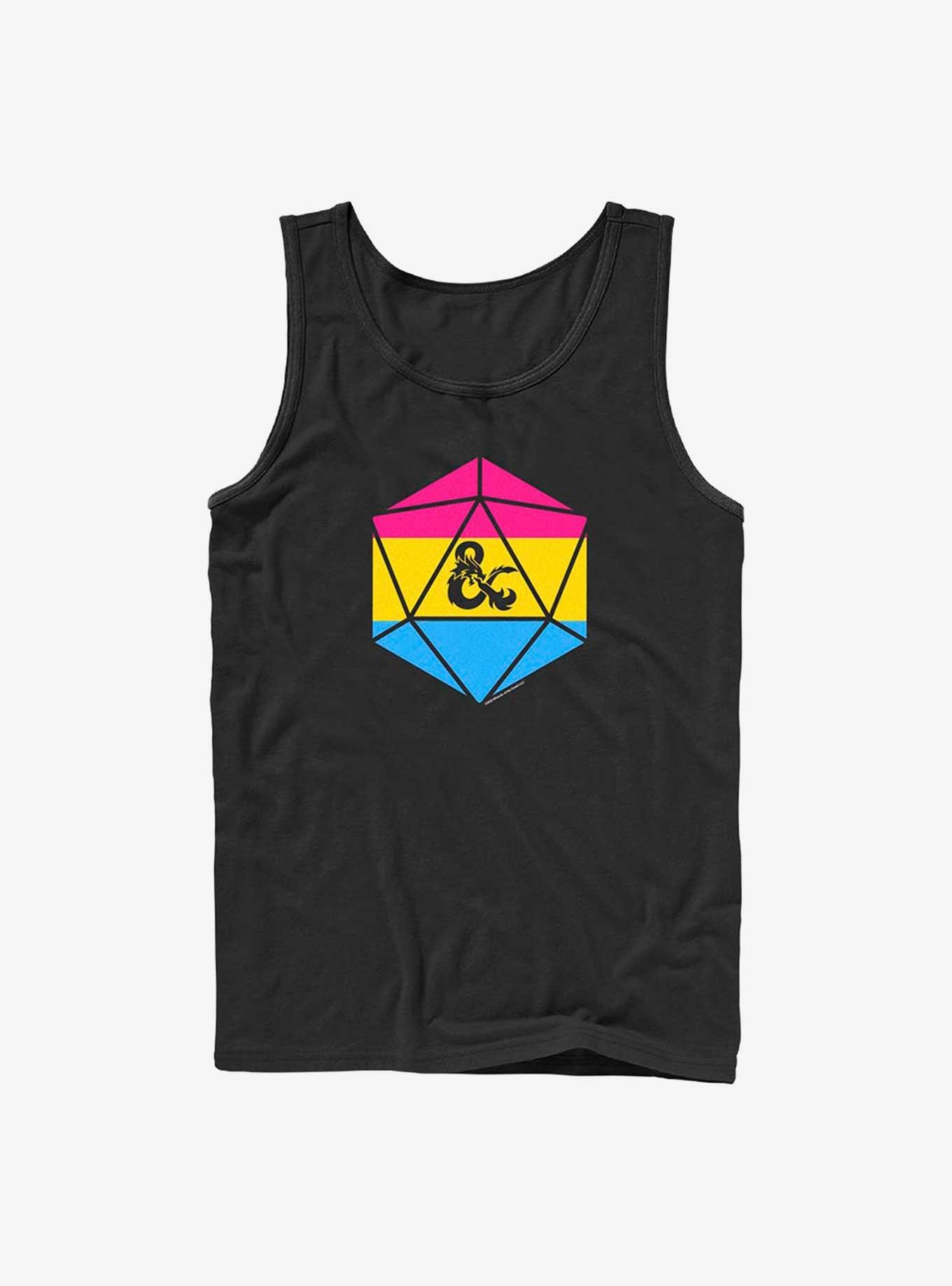 Dungeons & Dragons Pansexual Pride Dice Pride Tank, BLACK, hi-res