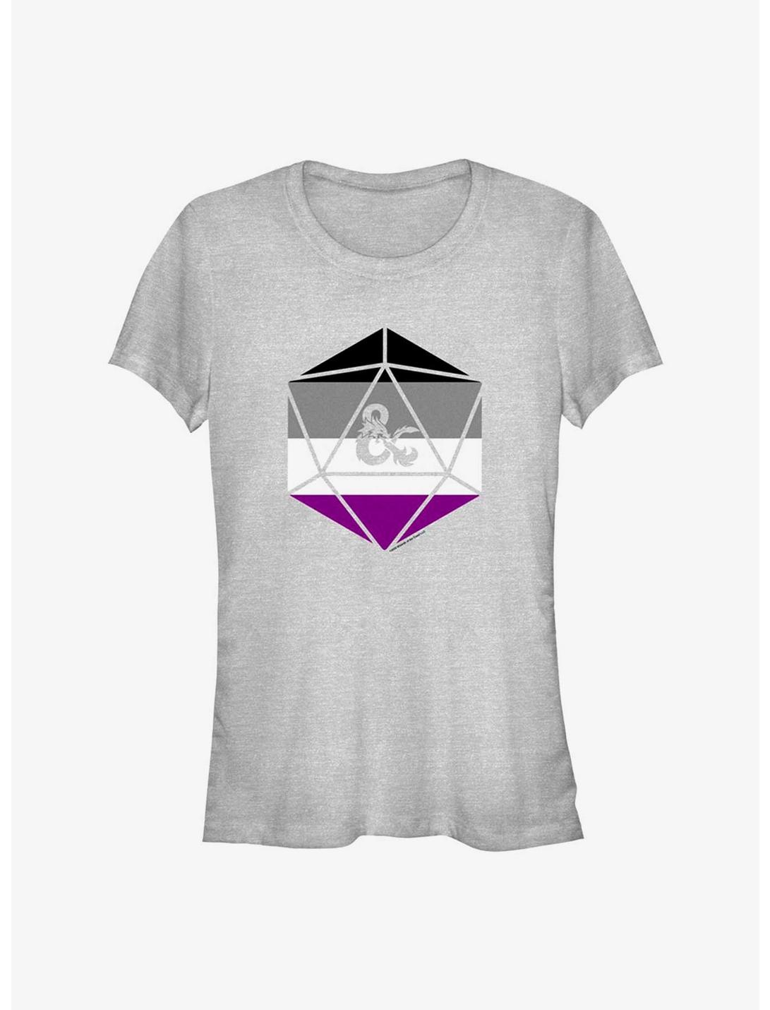 Dungeons & Dragons Asexual Pride Dice Pride T-Shirt, ATH HTR, hi-res