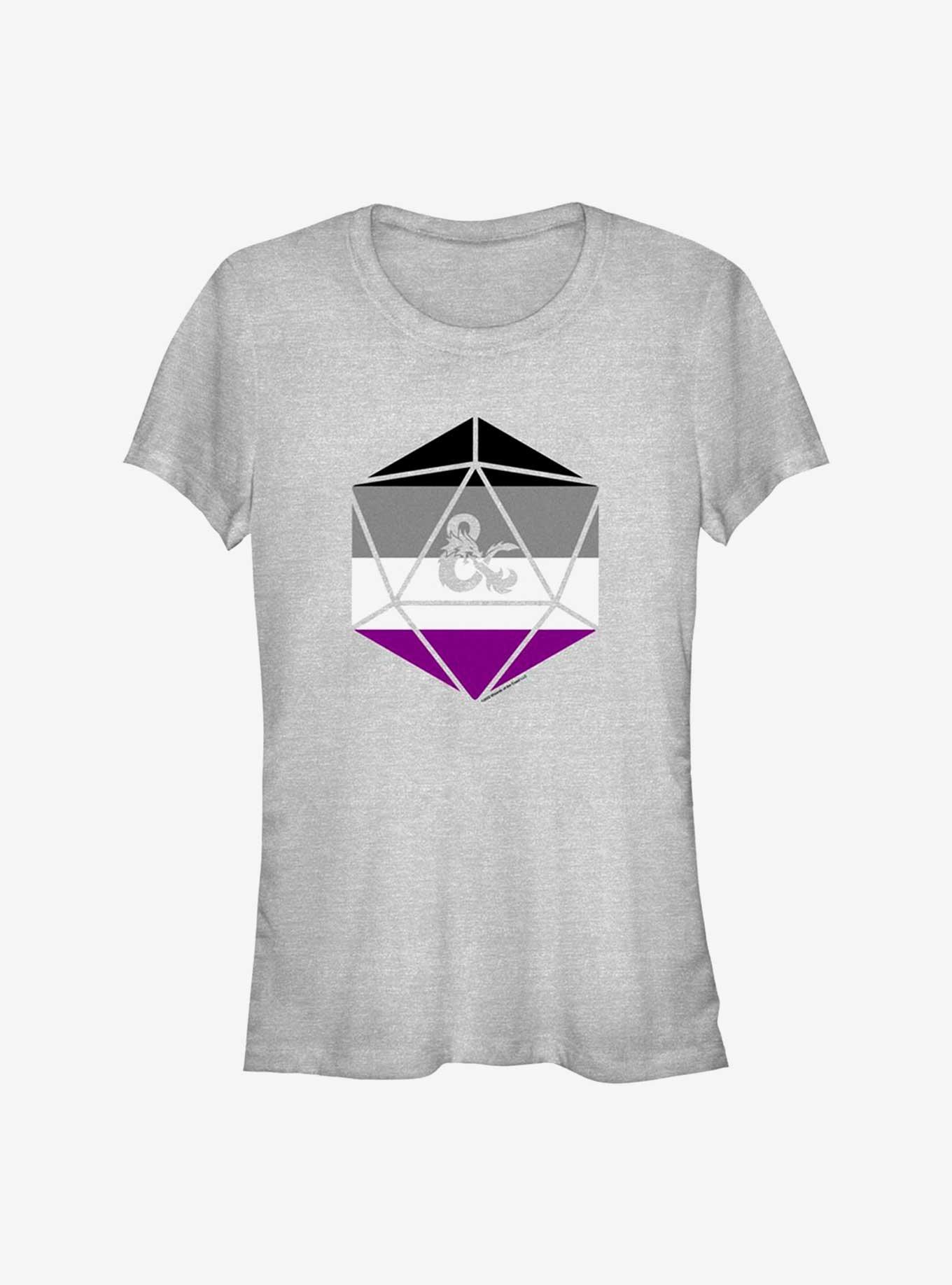 Dungeons & Dragons Asexual Pride Dice Pride T-Shirt, ATH HTR, hi-res