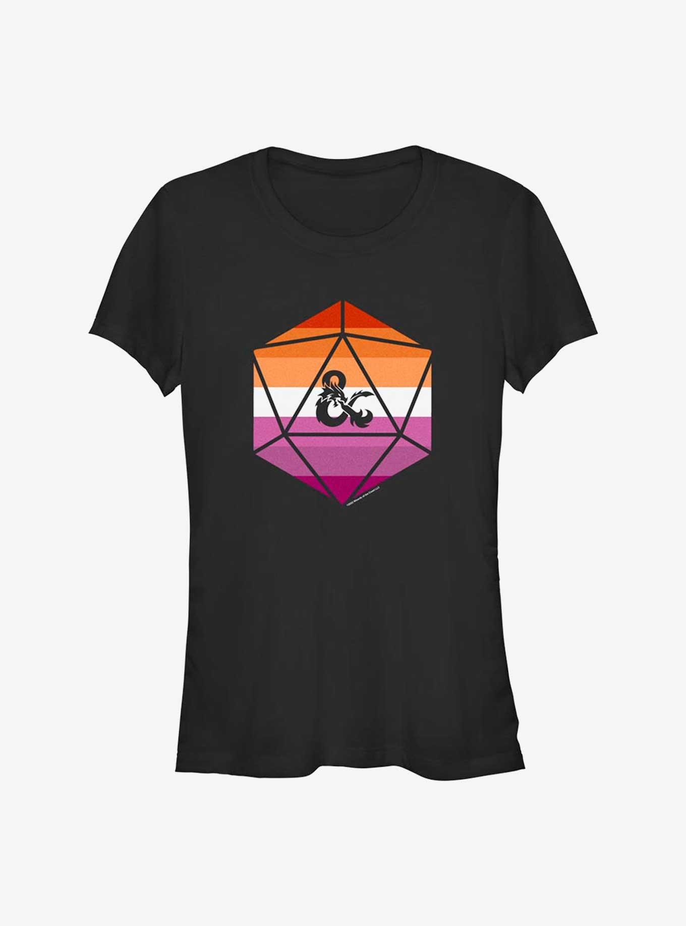 Dungeons & Dragons Lesbian Pride Dice Pride T-Shirt, , hi-res