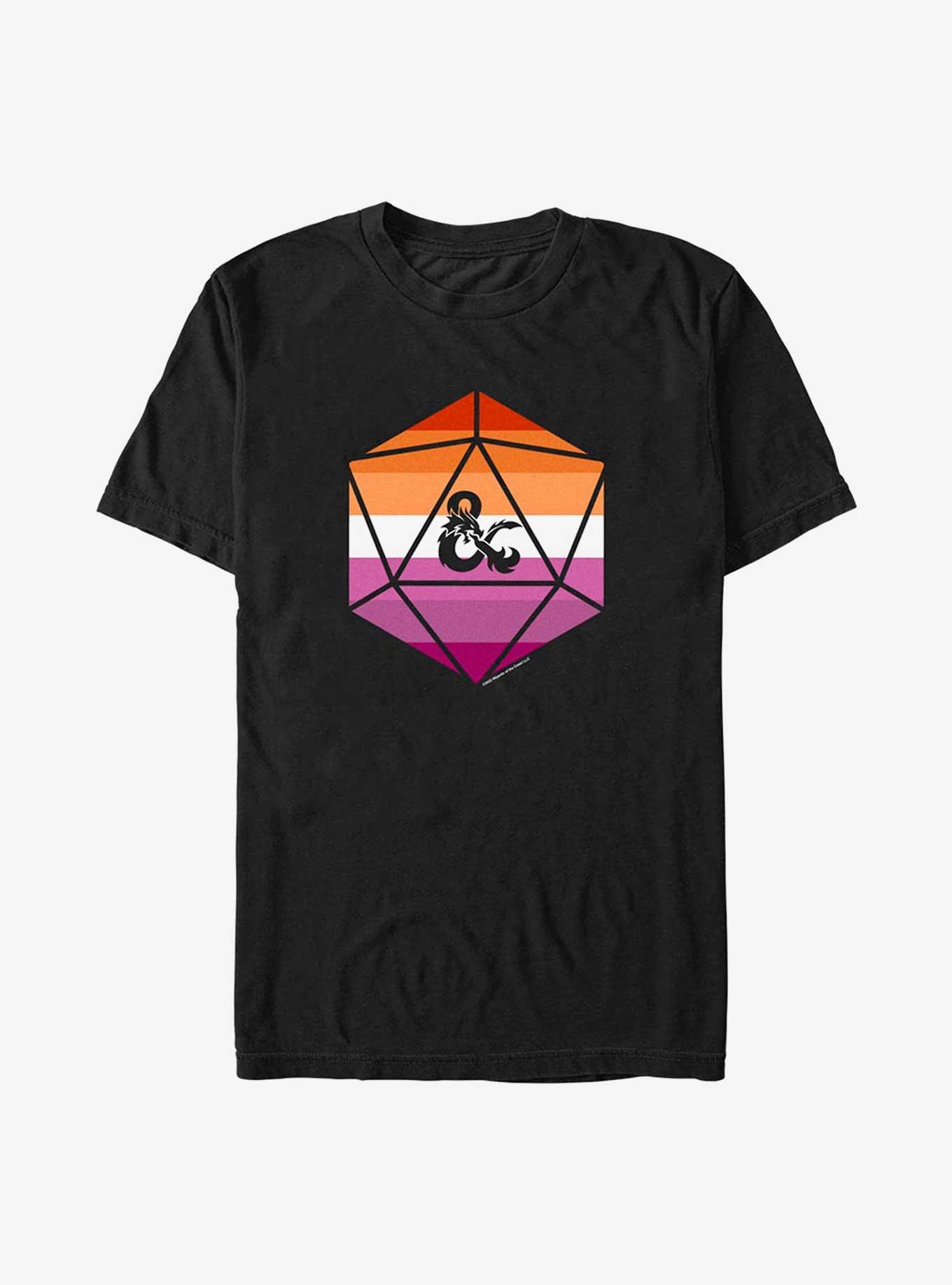 Dungeons & Dragons Lesbian Pride Dice T-Shirt