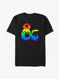 Dungeons & Dragons Pride Flag Logo Pride T-Shirt, BLACK, hi-res
